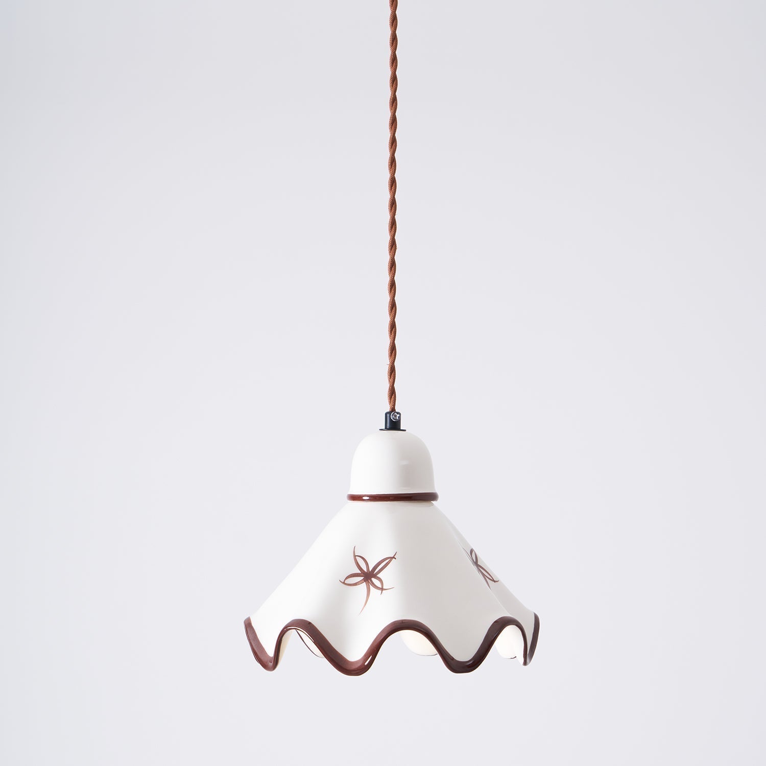 Kora Suspension Abat-jour Céramique Ondulé