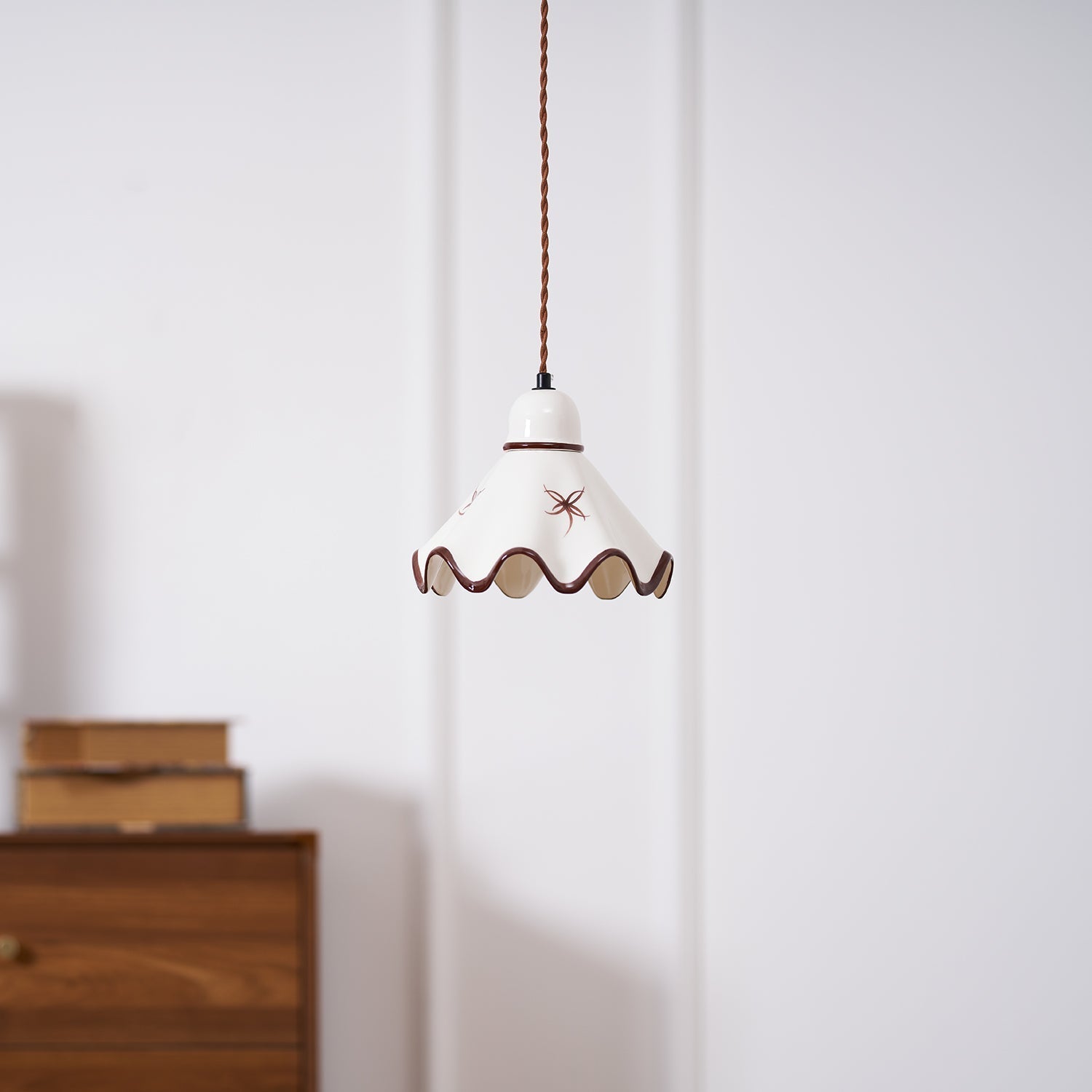 Kora Suspension Abat-jour Céramique Ondulé