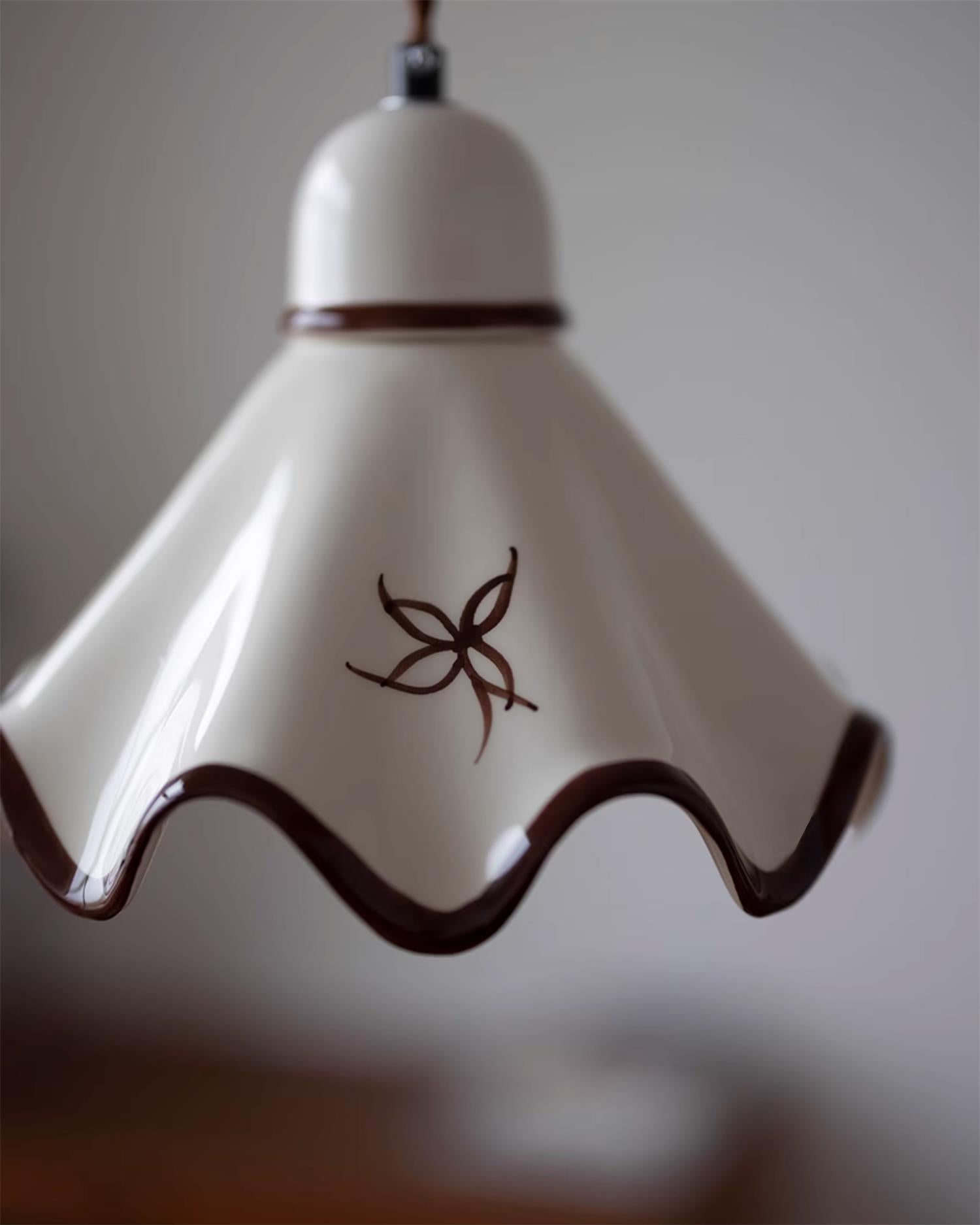 Kora Suspension Abat-jour Céramique Ondulé