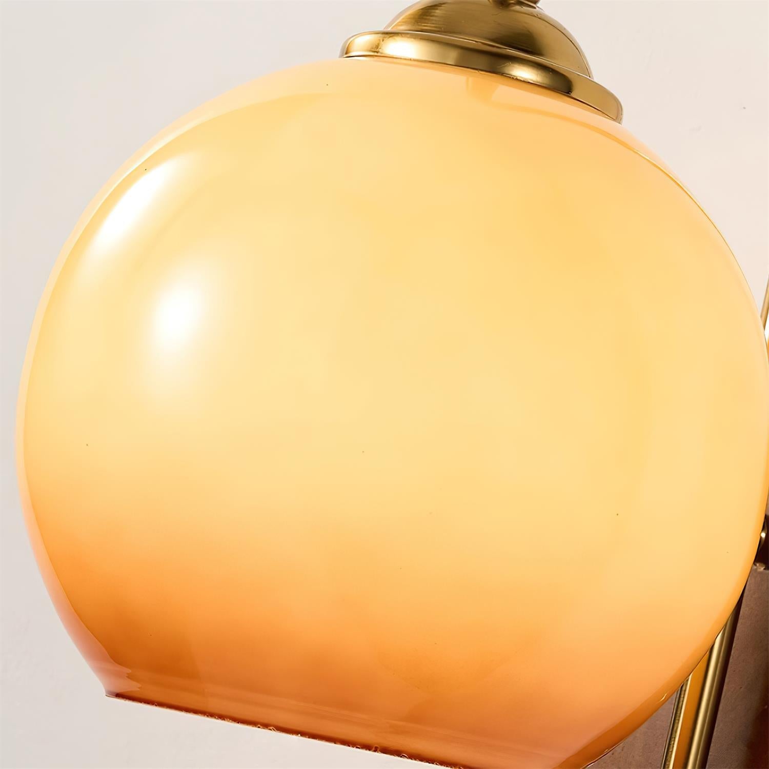 Vireoce Applique murale et globe en verre lisse avec plaque arrière en bois