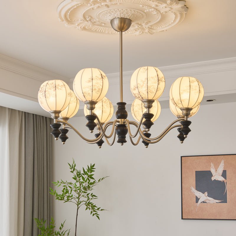 Osilan Lustre Vintage Traditionnel Élégant en Bois