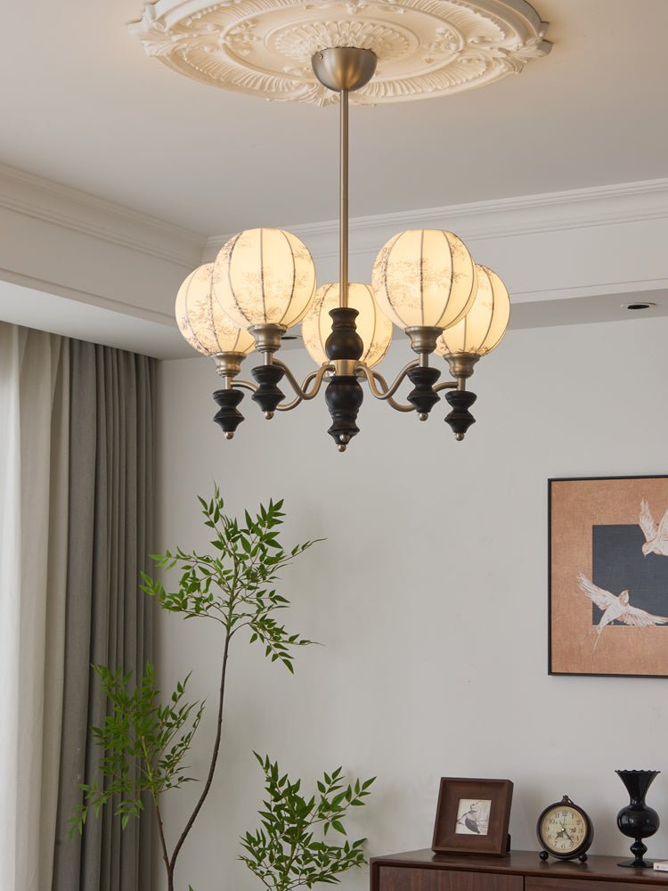 Osilan Lustre Vintage Traditionnel Élégant en Bois