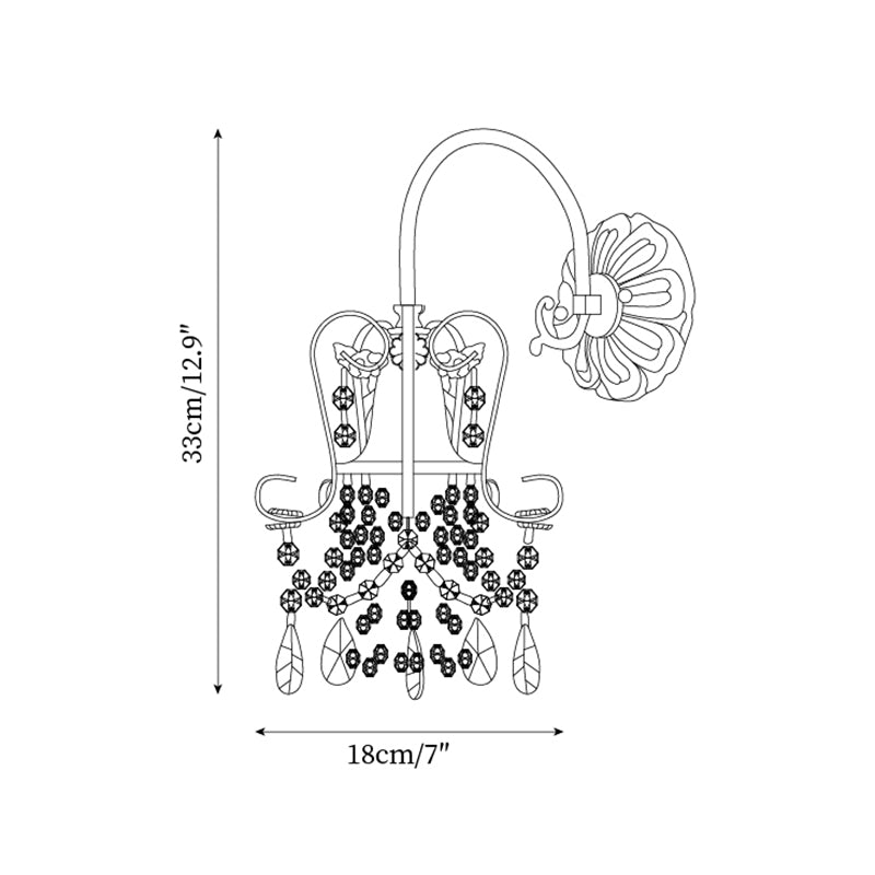 Kaitlyn Applique Murale Cristal
