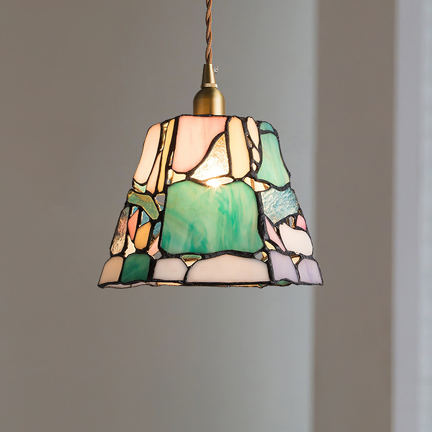 Mavine Suspension en vitrail de style Tiffany