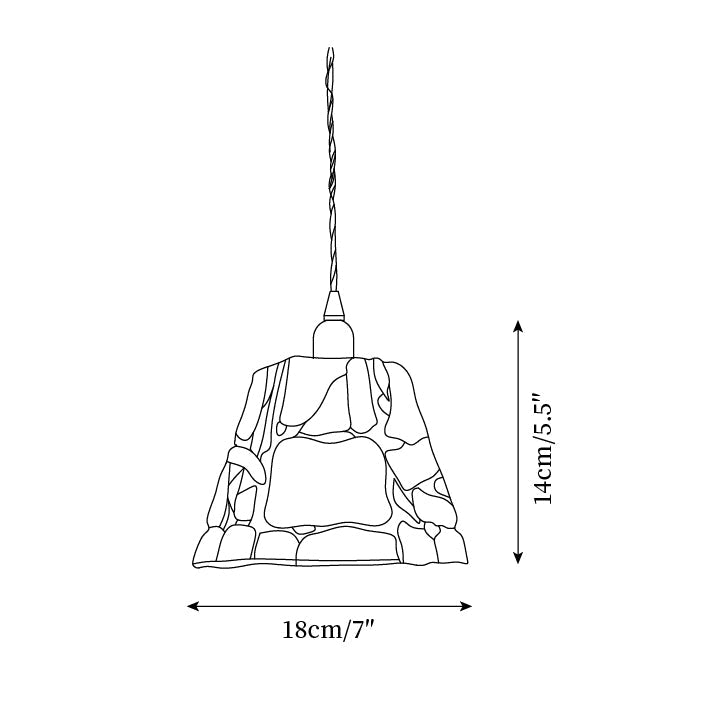 Mavine Suspension en vitrail de style Tiffany