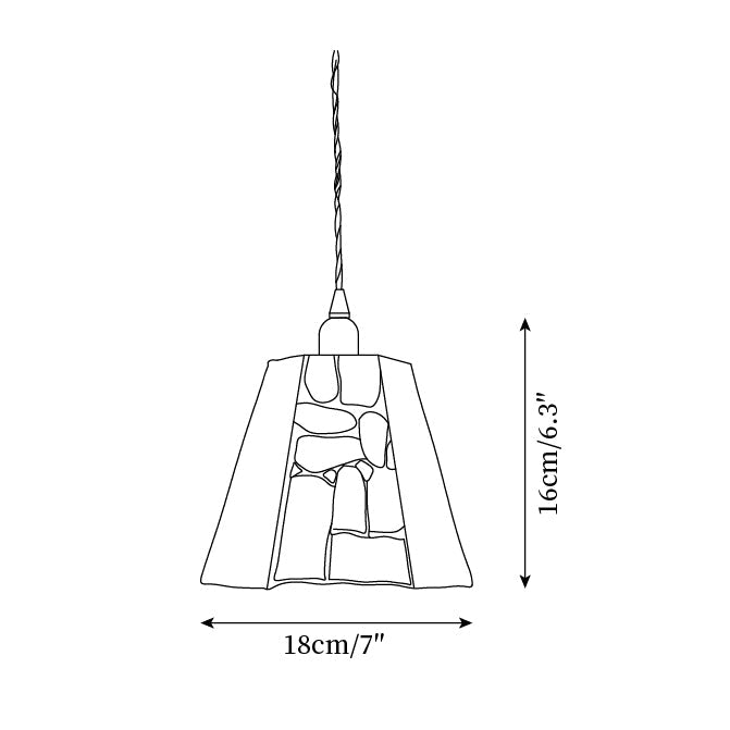 Mavine Suspension en vitrail de style Tiffany