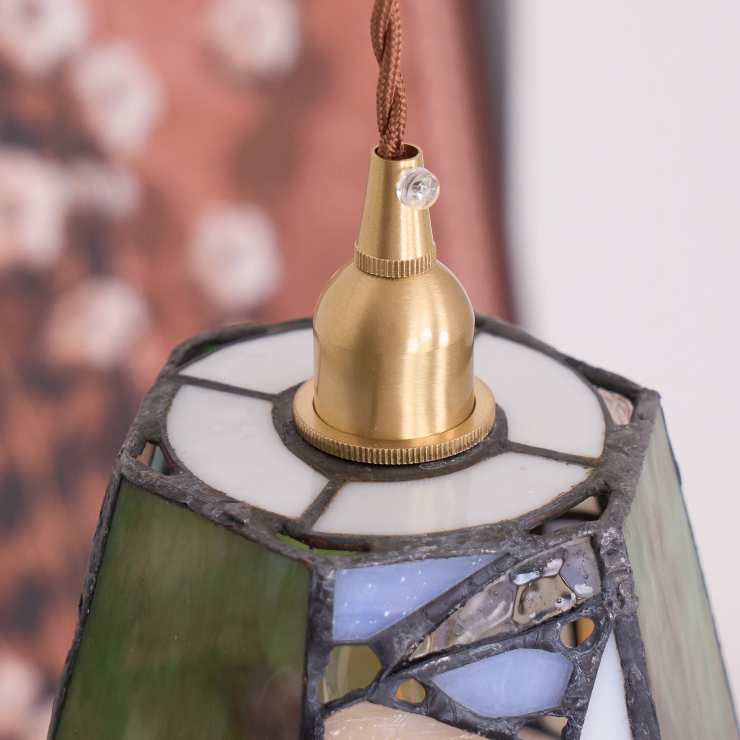 Mavine Suspension en vitrail de style Tiffany