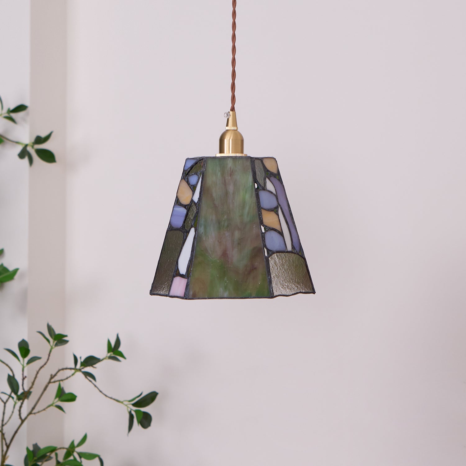 Mavine Suspension en vitrail de style Tiffany