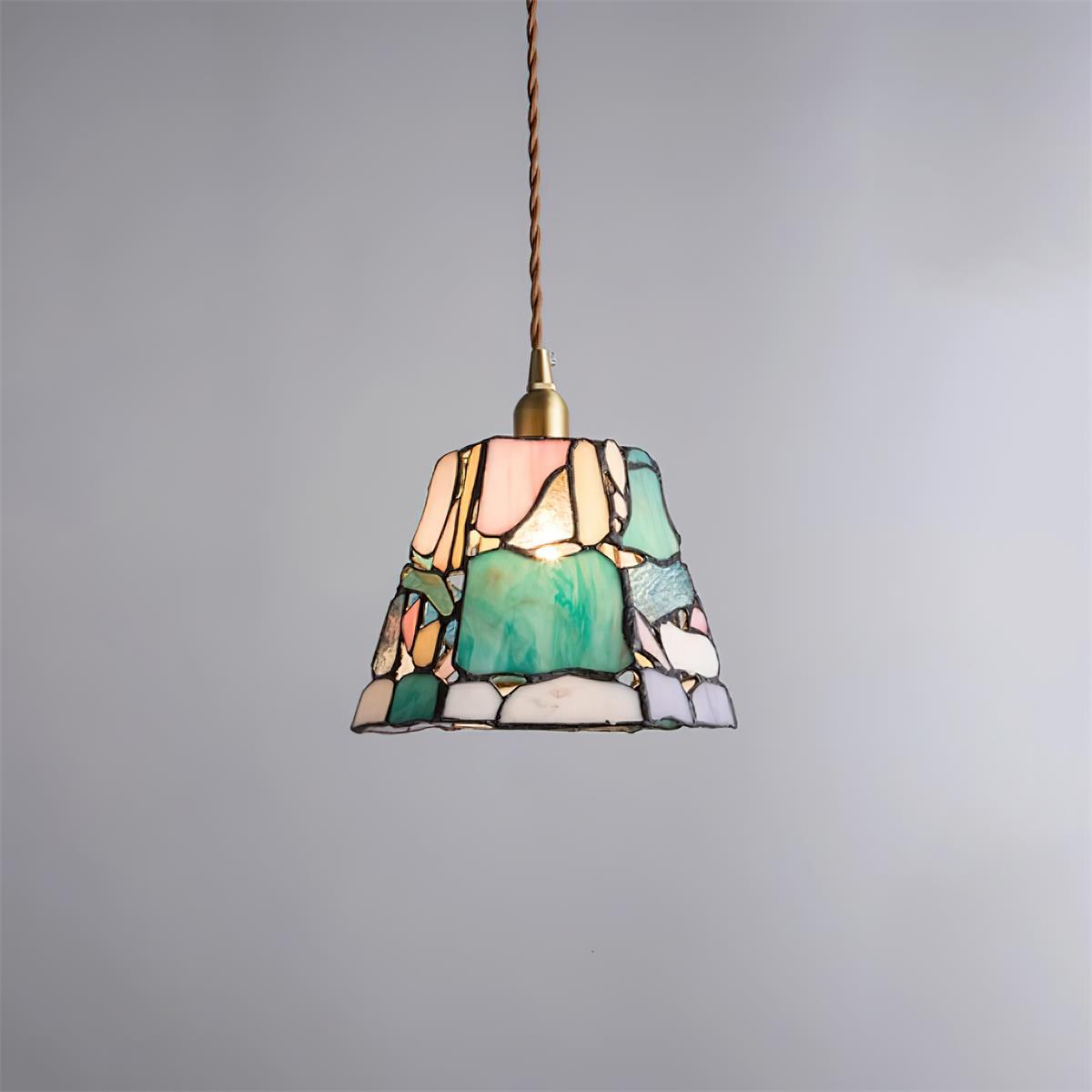 Mavine Suspension en vitrail de style Tiffany