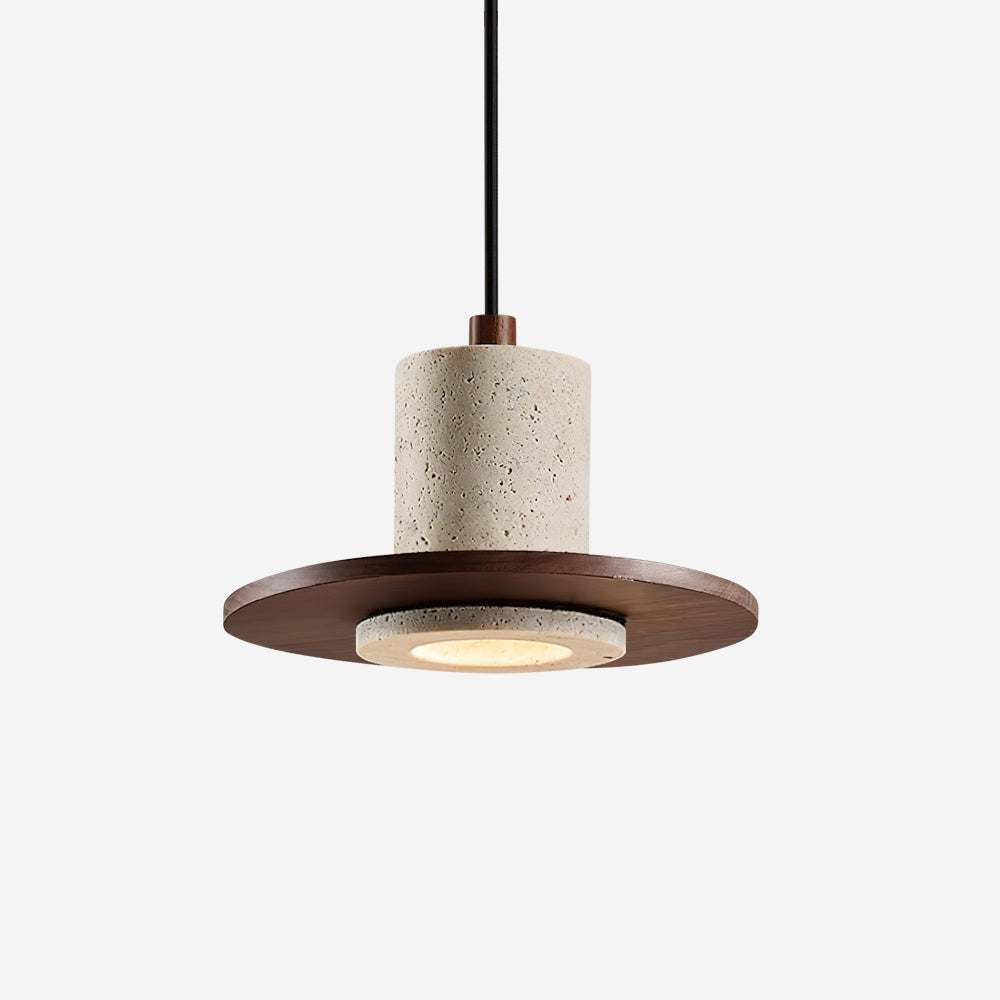 Ritta Suspension Travertin Silhouette Haut-de‐Forme
