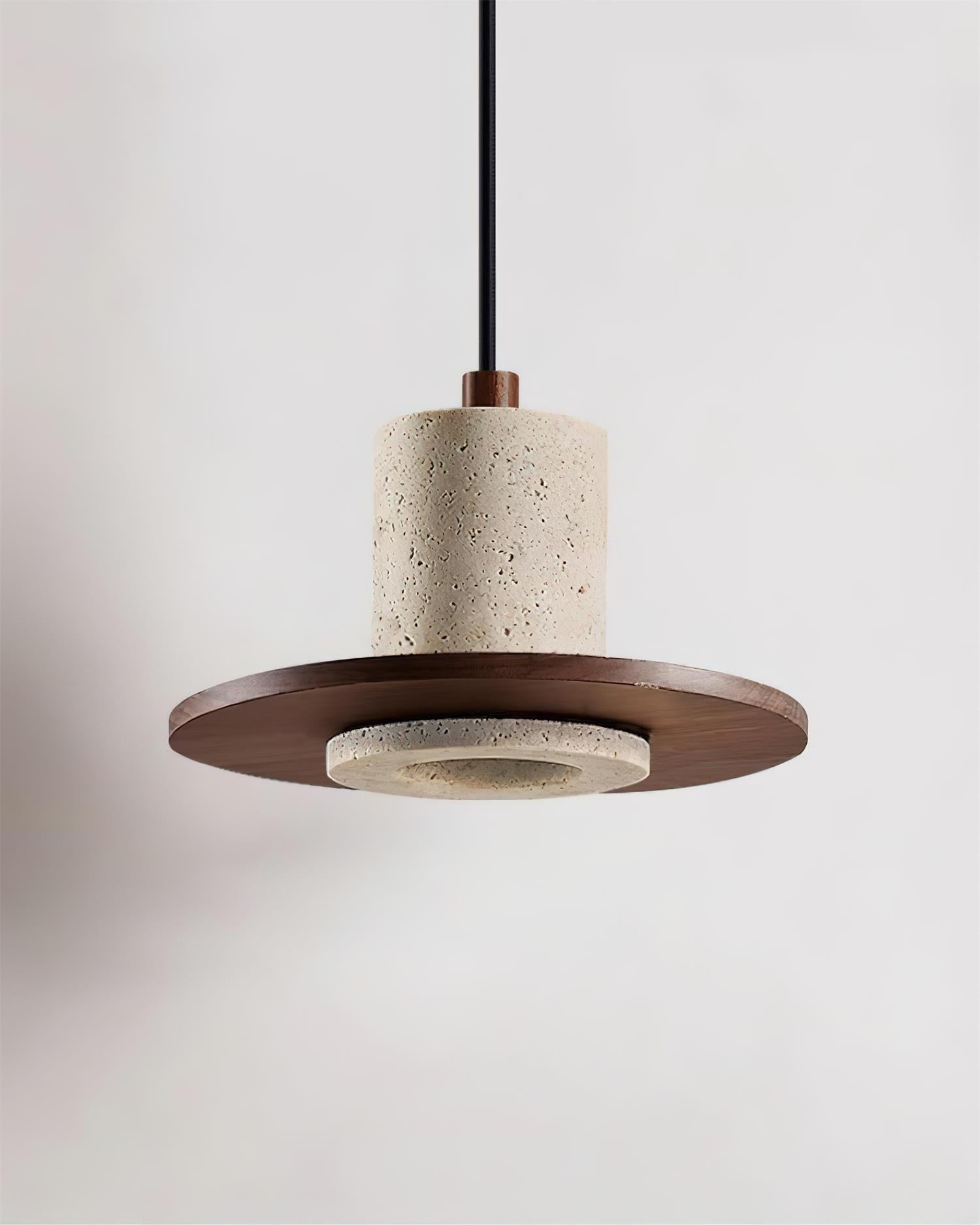 Ritta Suspension Travertin Silhouette Haut-de‐Forme