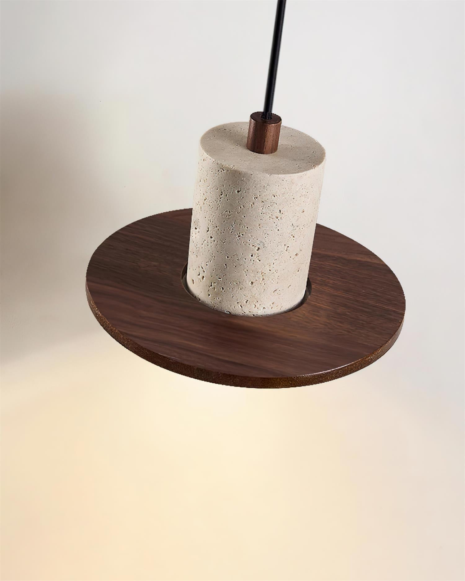 Ritta Suspension Travertin Silhouette Haut-de‐Forme