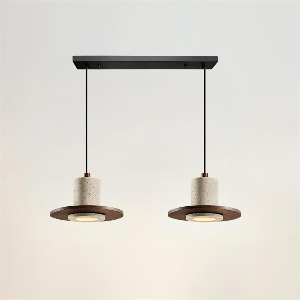 Ritta Suspension Travertin Silhouette Haut-de‐Forme