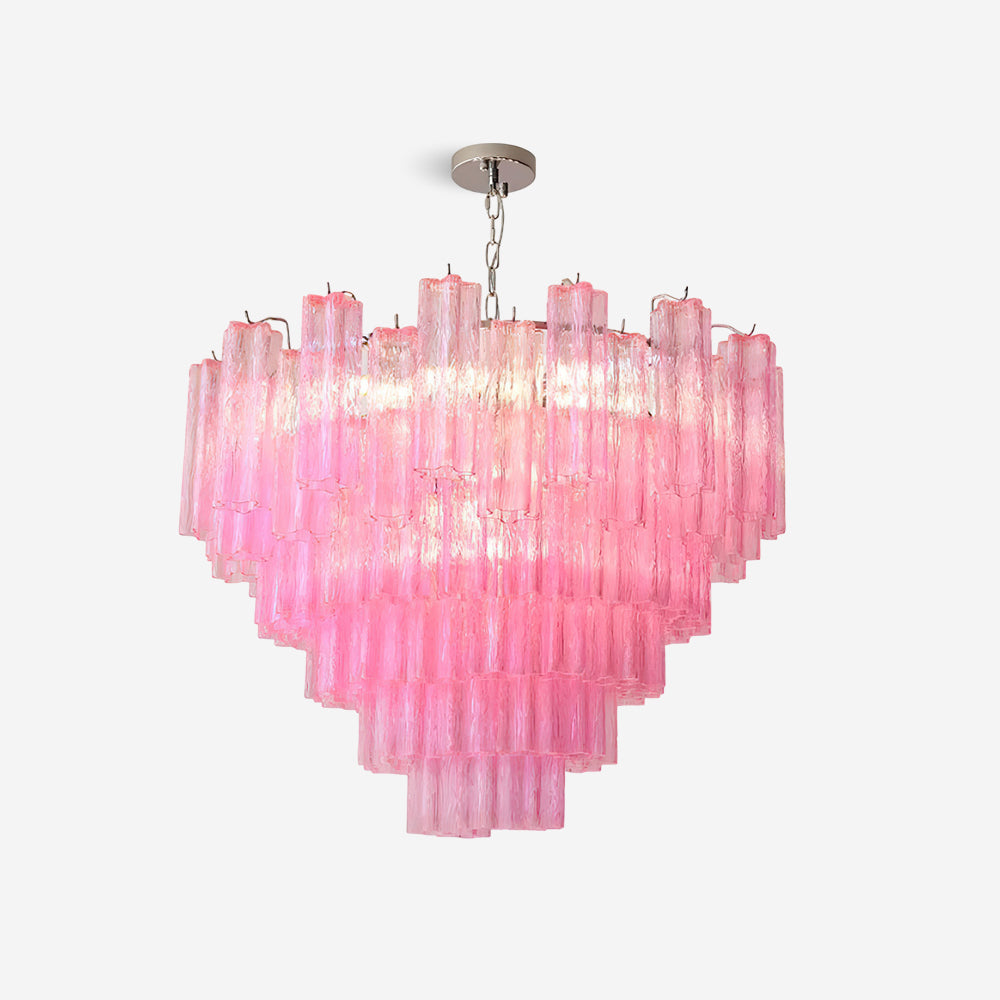 Kamenicky Lustre Cascades de Verre en Niveaux
