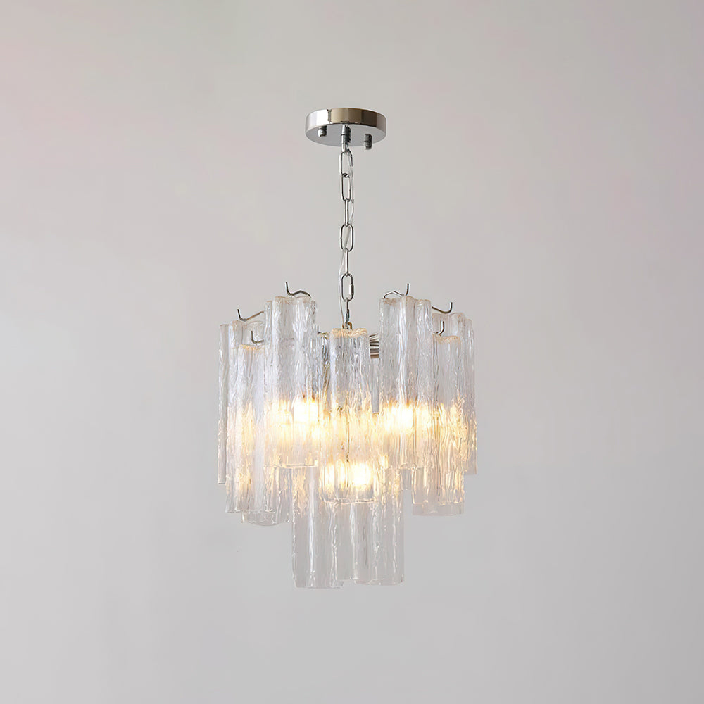 Kamenicky Lustre Cascades de Verre en Niveaux