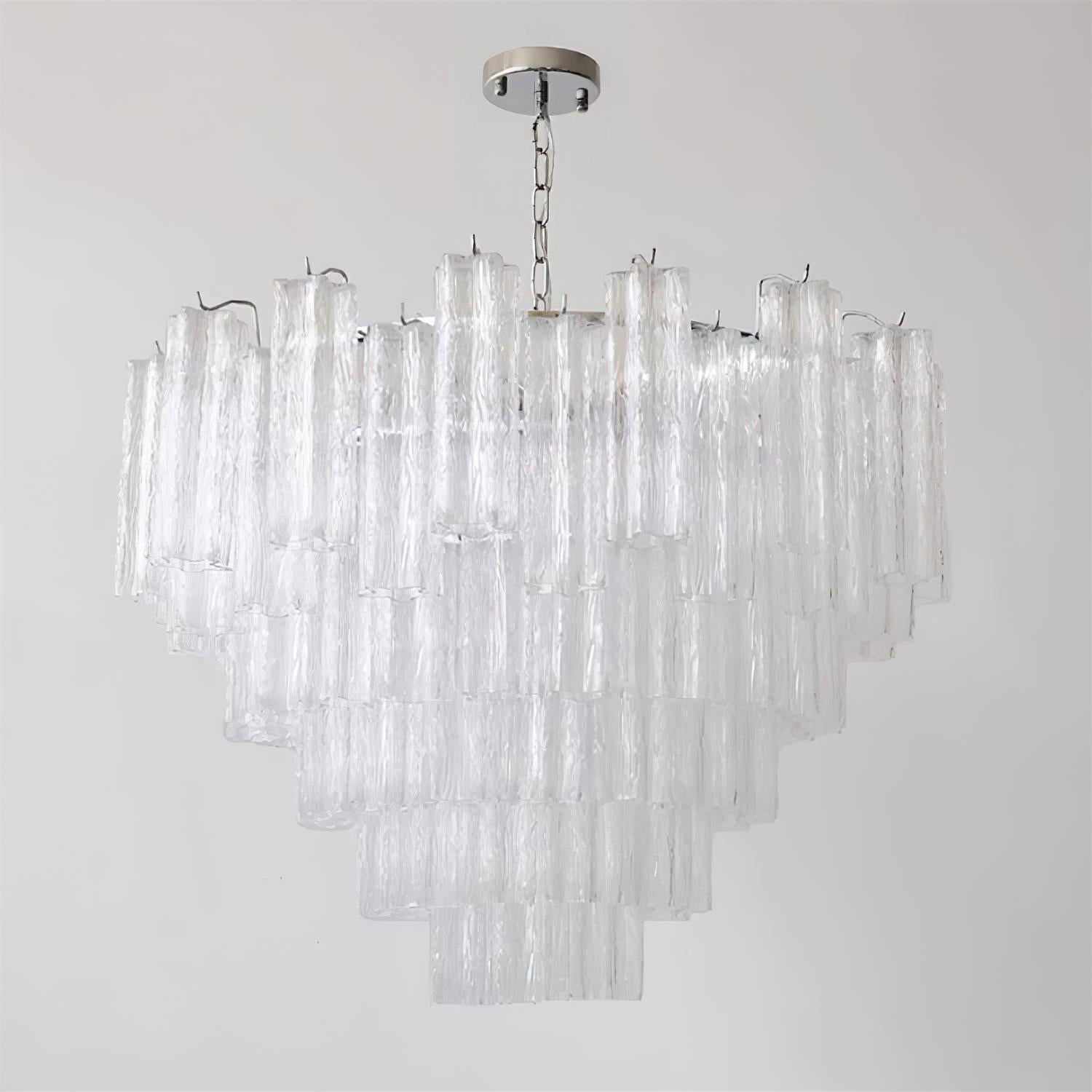 Kamenicky Lustre Cascades de Verre en Niveaux