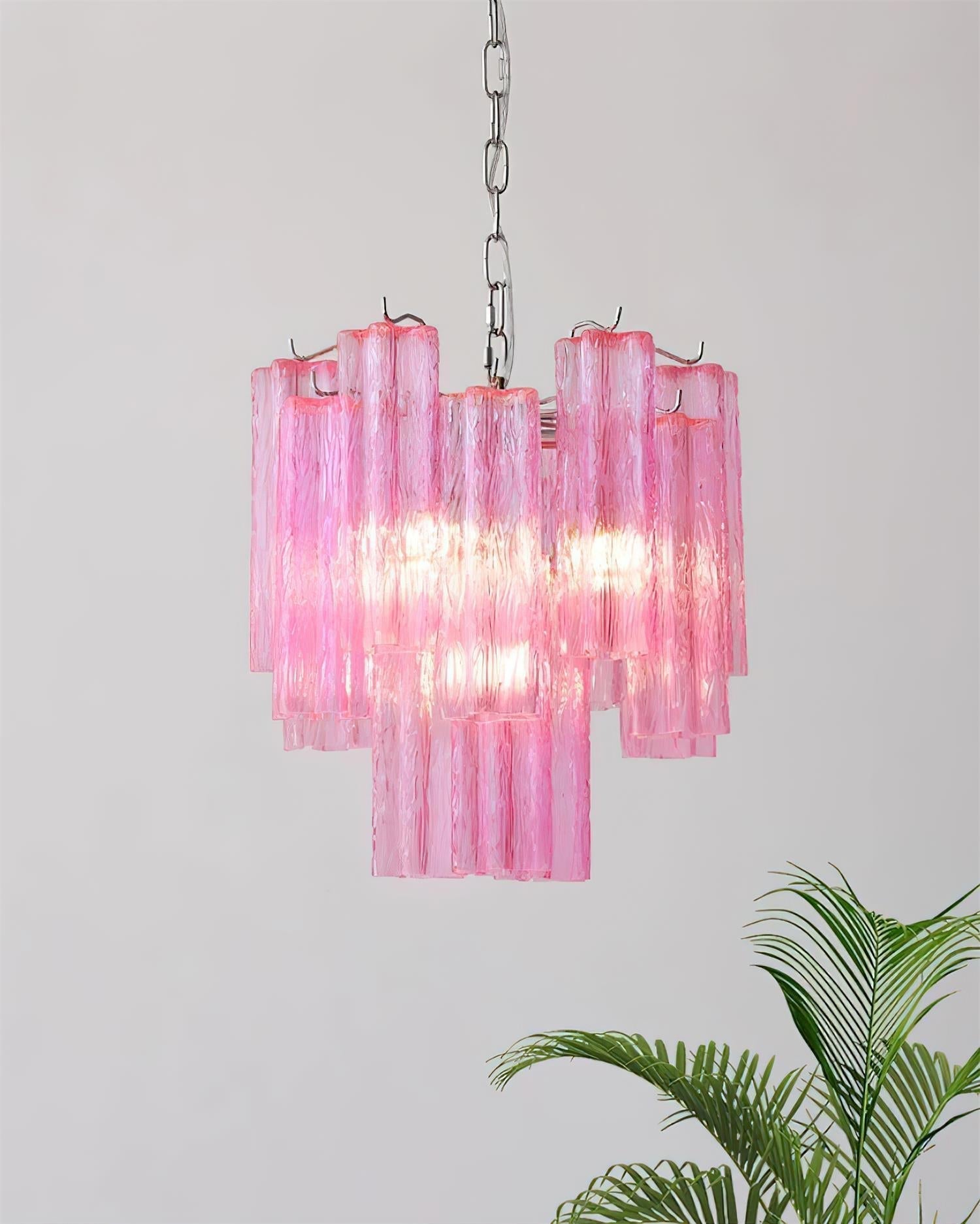 Kamenicky Lustre Cascades de Verre en Niveaux