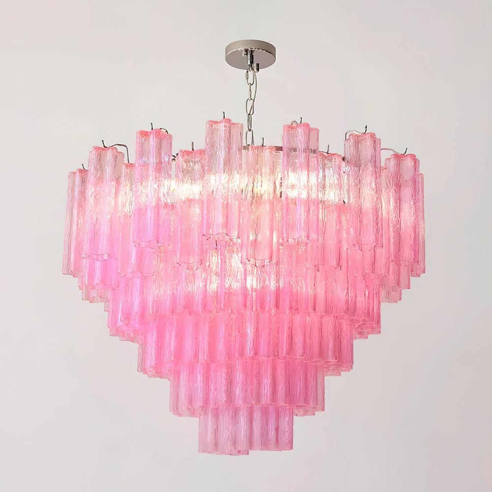 Kamenicky Lustre Cascades de Verre en Niveaux