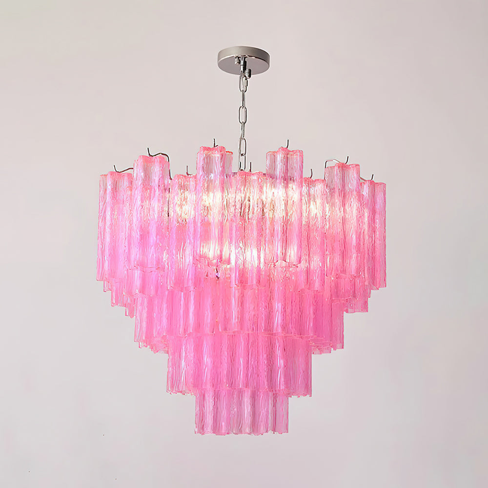 Kamenicky Lustre Cascades de Verre en Niveaux