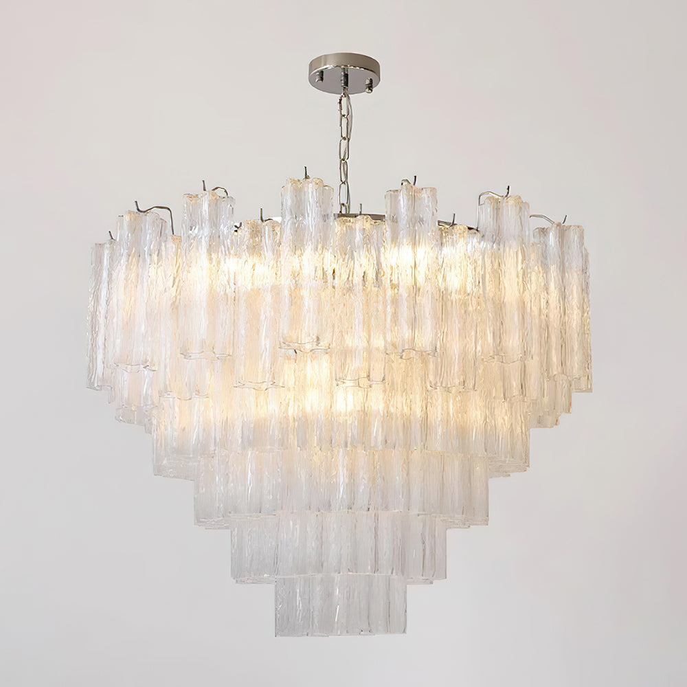 Kamenicky Lustre Cascades de Verre en Niveaux