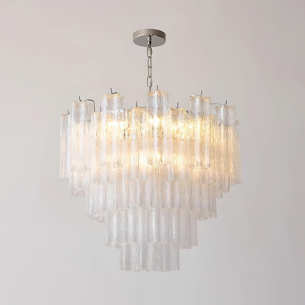 Kamenicky Lustre Cascades de Verre en Niveaux