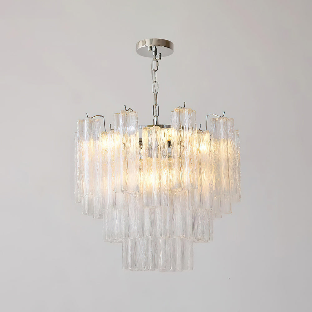 Kamenicky Lustre Cascades de Verre en Niveaux