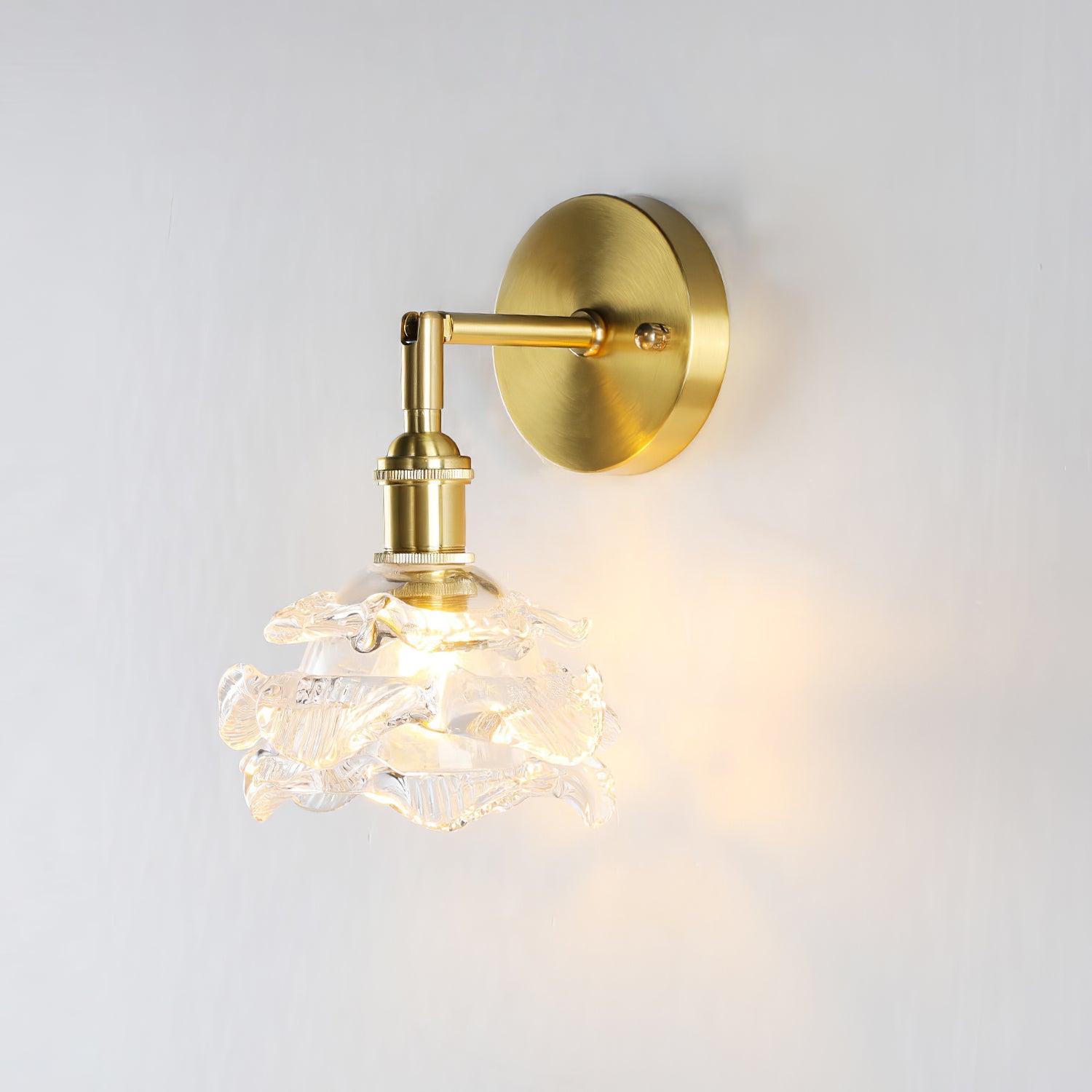 Petal Applique Murale Vintage en Laiton