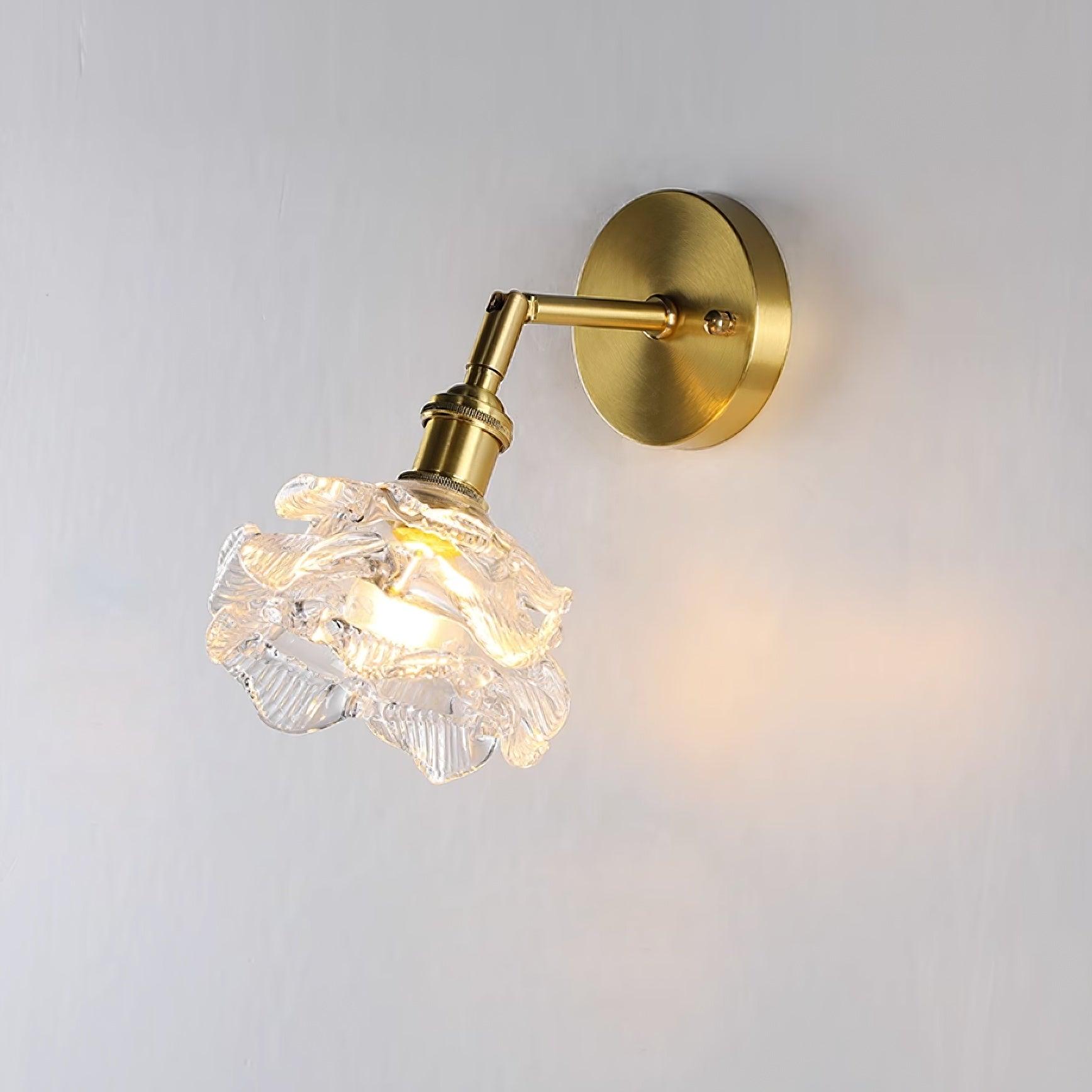 Petal Applique Murale Vintage en Laiton