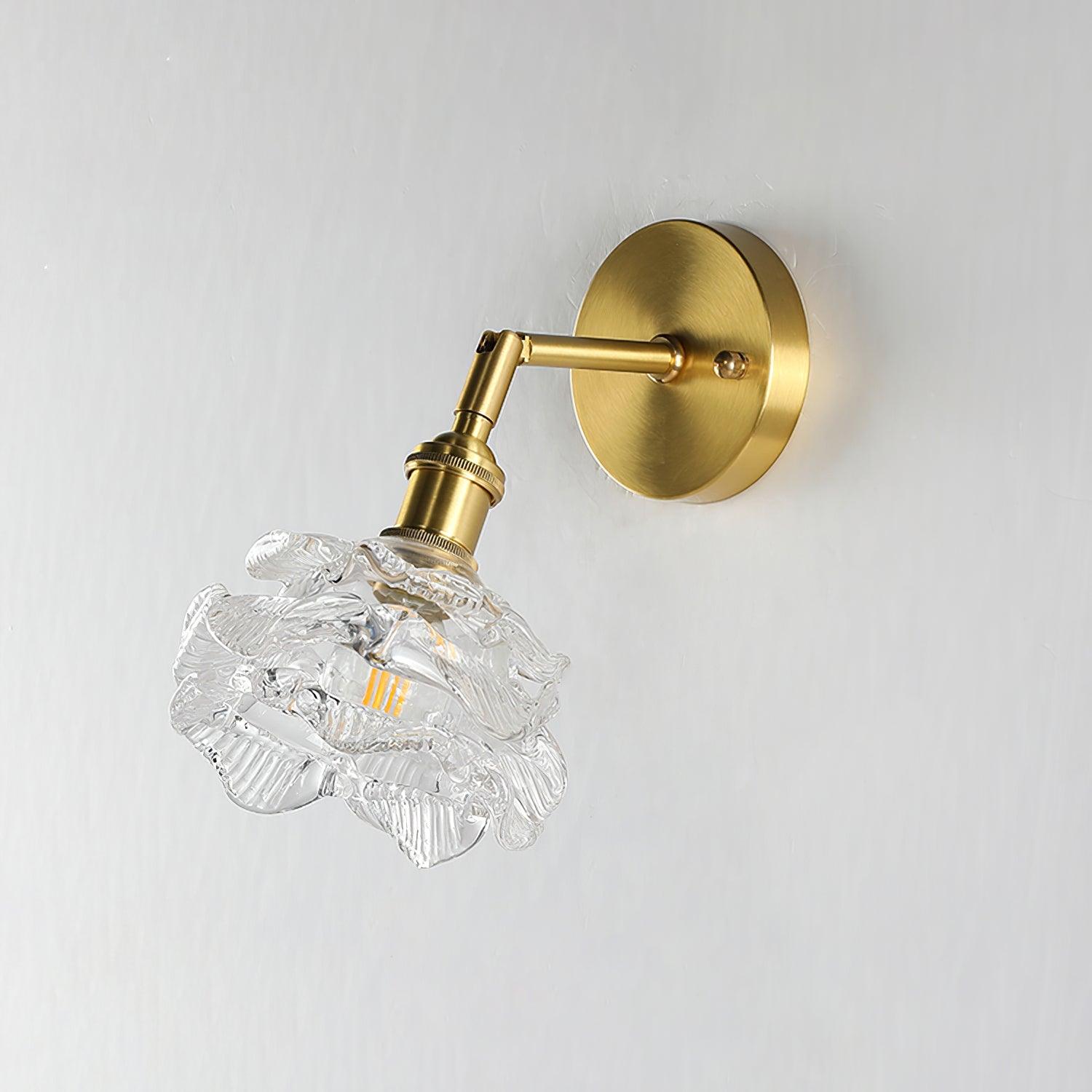 Petal Applique Murale Vintage en Laiton