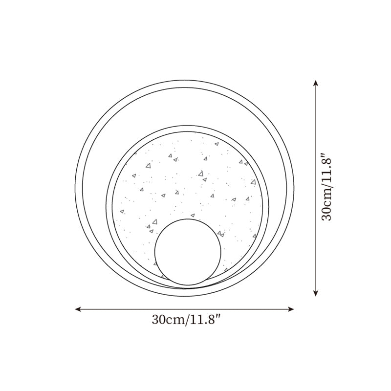 Ritta Applique Murale Travertin Cadre Circulaire en Bois