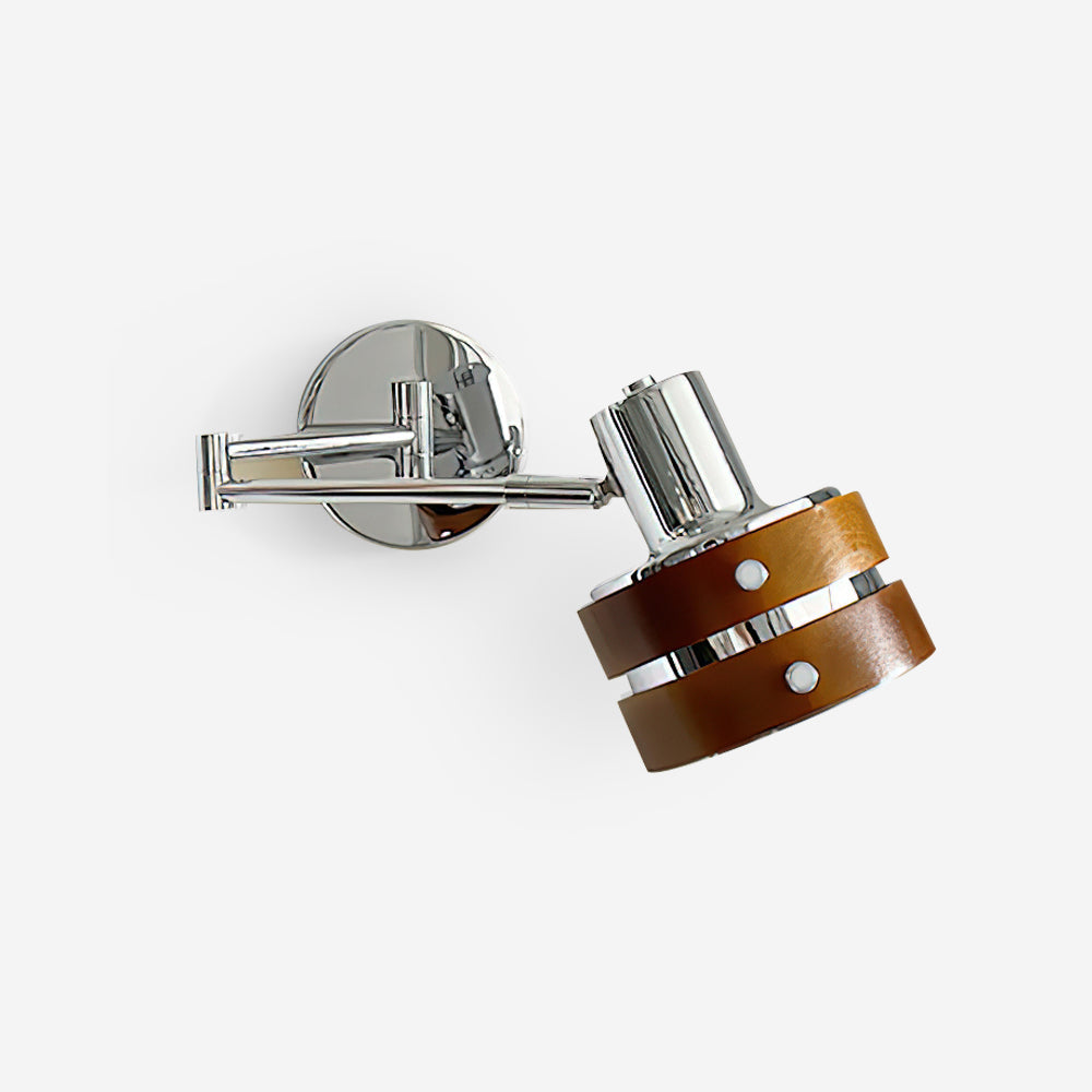 Flare Applique Murale Chrome Bois Mid-Century