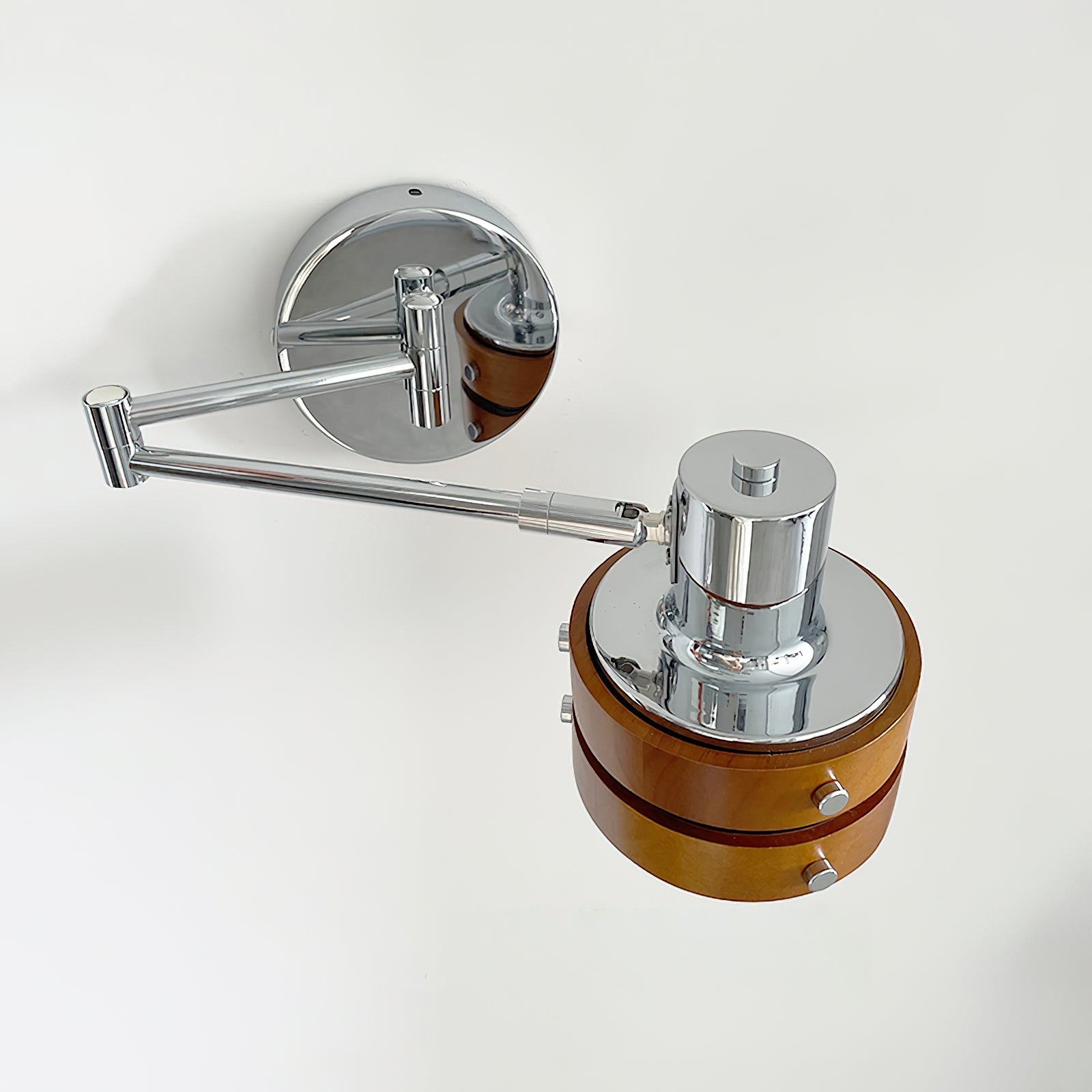 Flare Applique Murale Chrome Bois Mid-Century