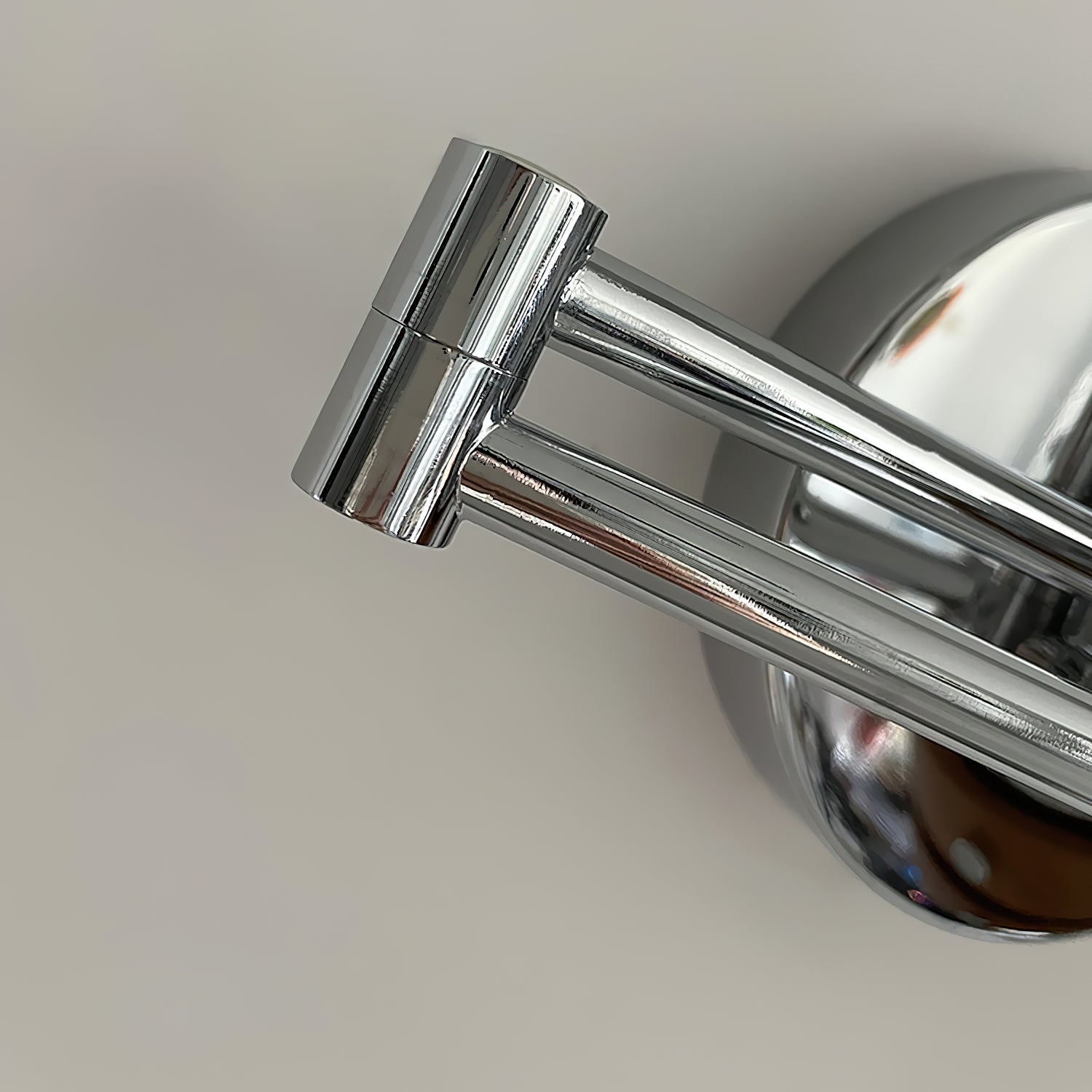 Flare Applique Murale Chrome Bois Mid-Century