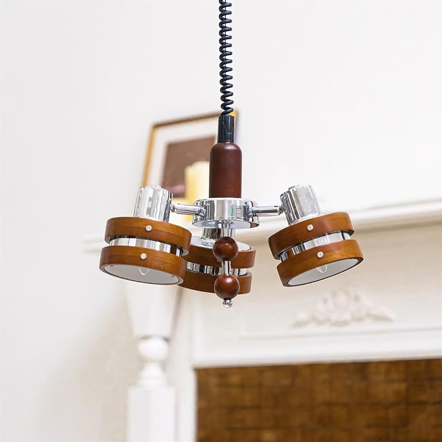 Karry Lustre Bandes en Bois Abat-jours Clairs
