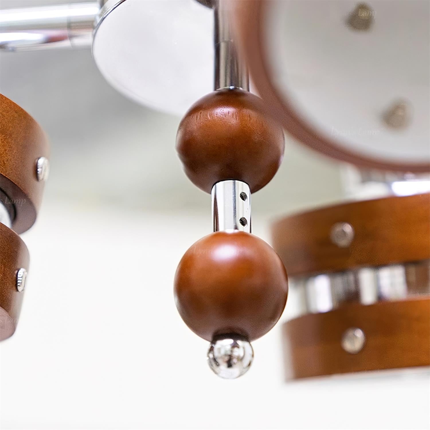 Karry Lustre Bandes en Bois Abat-jours Clairs