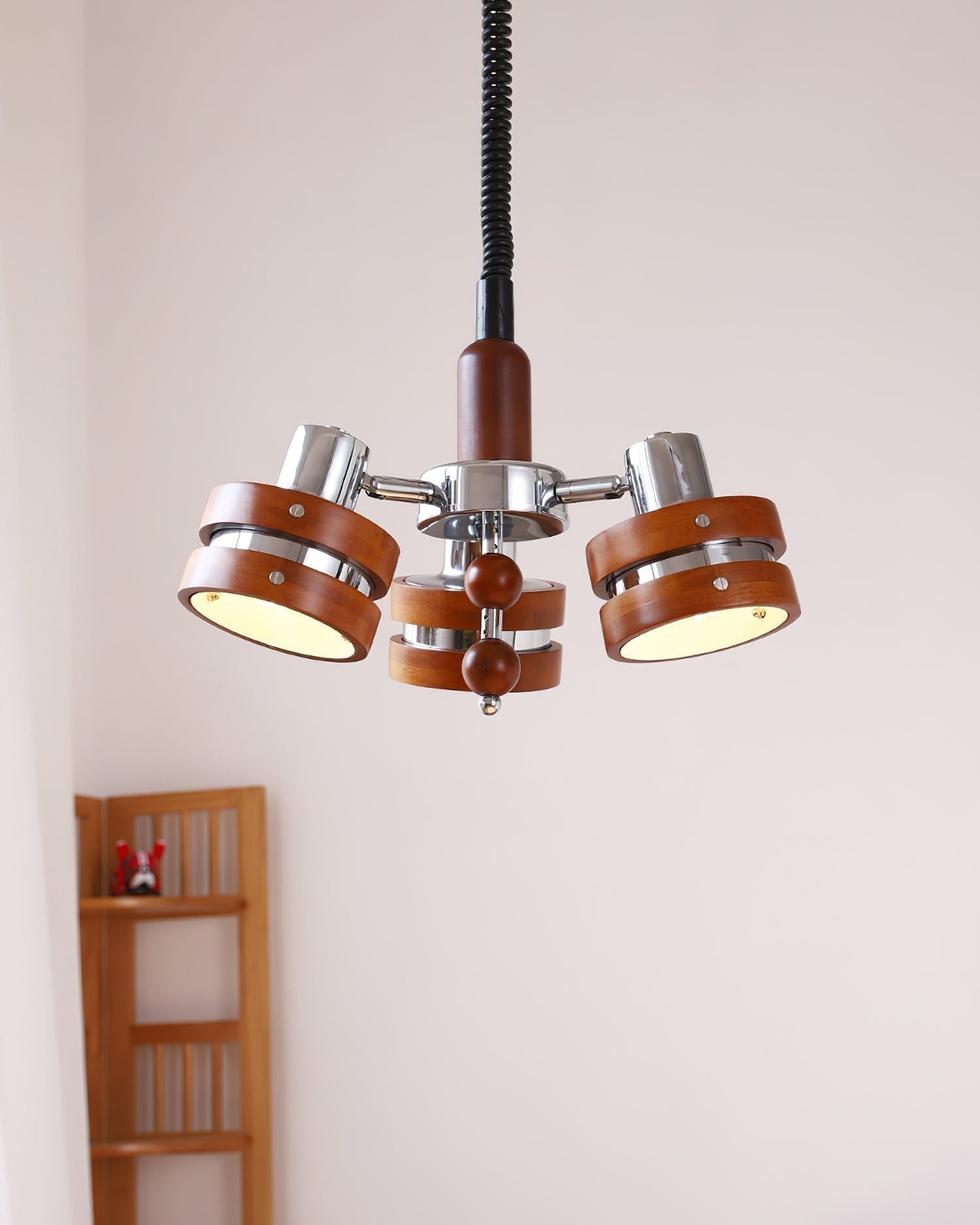 Karry Lustre Bandes en Bois Abat-jours Clairs