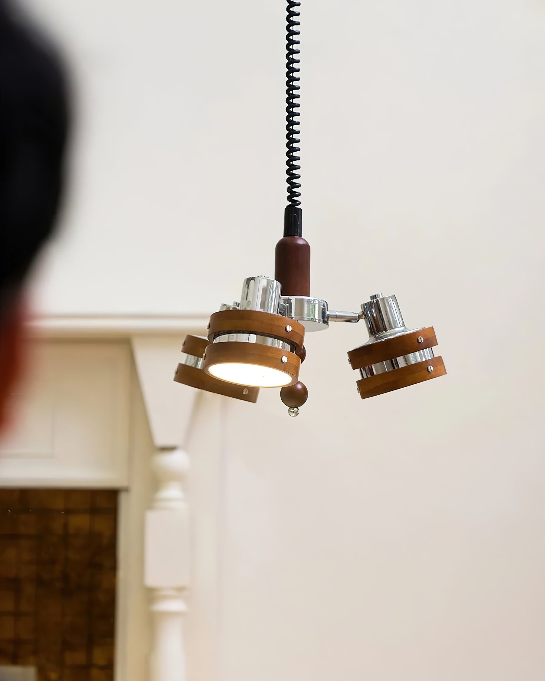 Karry Lustre Bandes en Bois Abat-jours Clairs