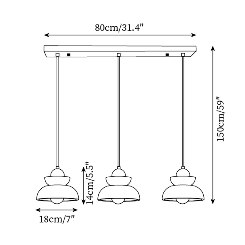 Nova Suspension Moderne Nordic en Bois