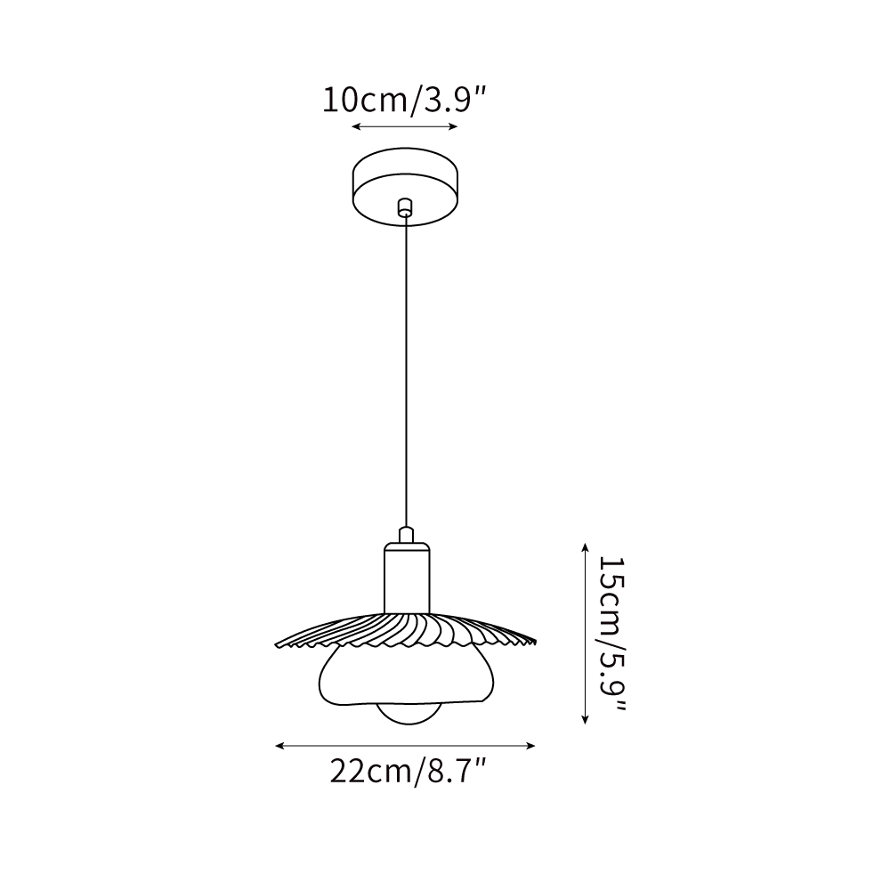 Elysor Lustra Lampe Suspendue Laiton et Verre