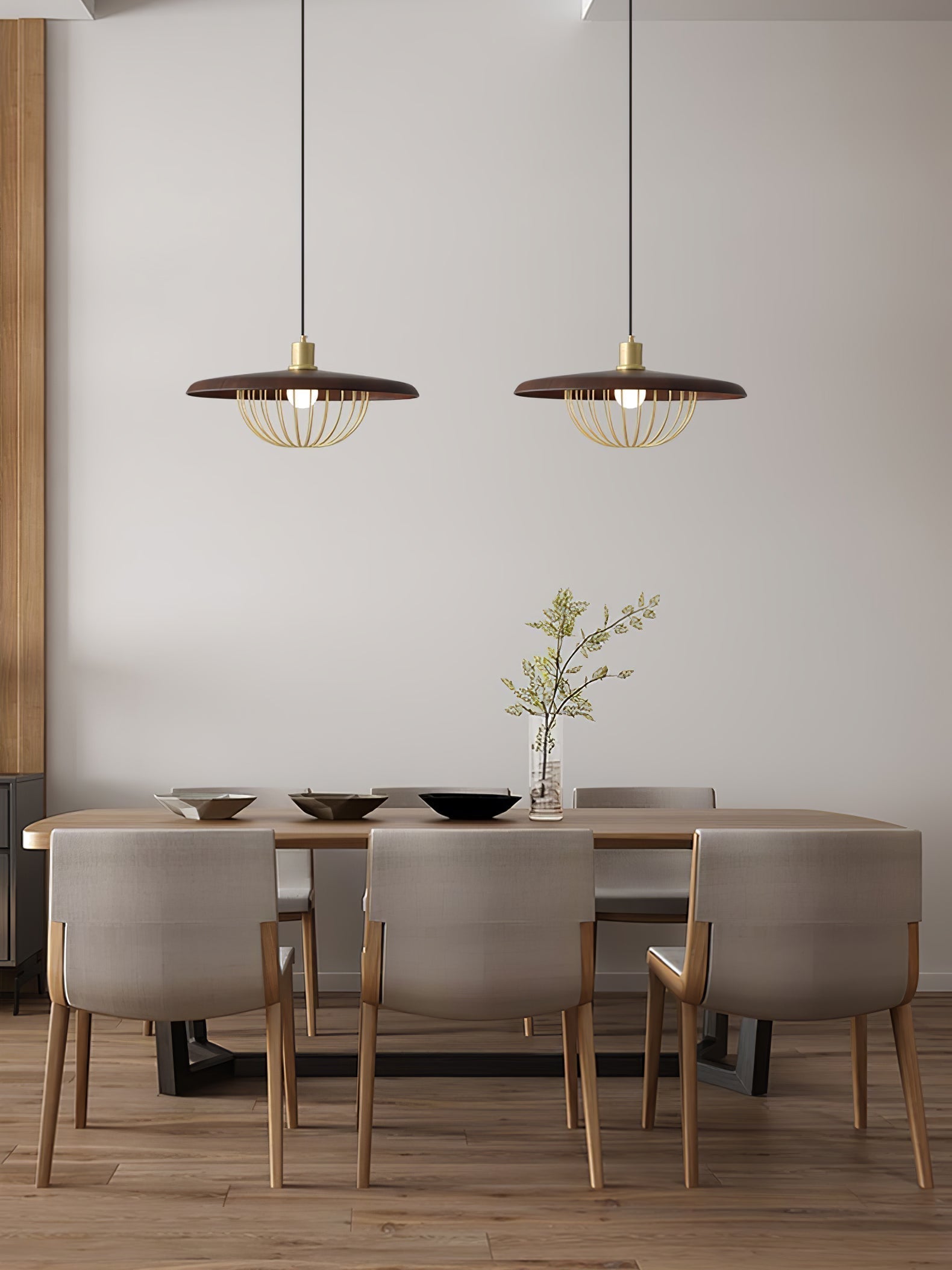 Elanora Wood Retro Vintage Pendant Lamp