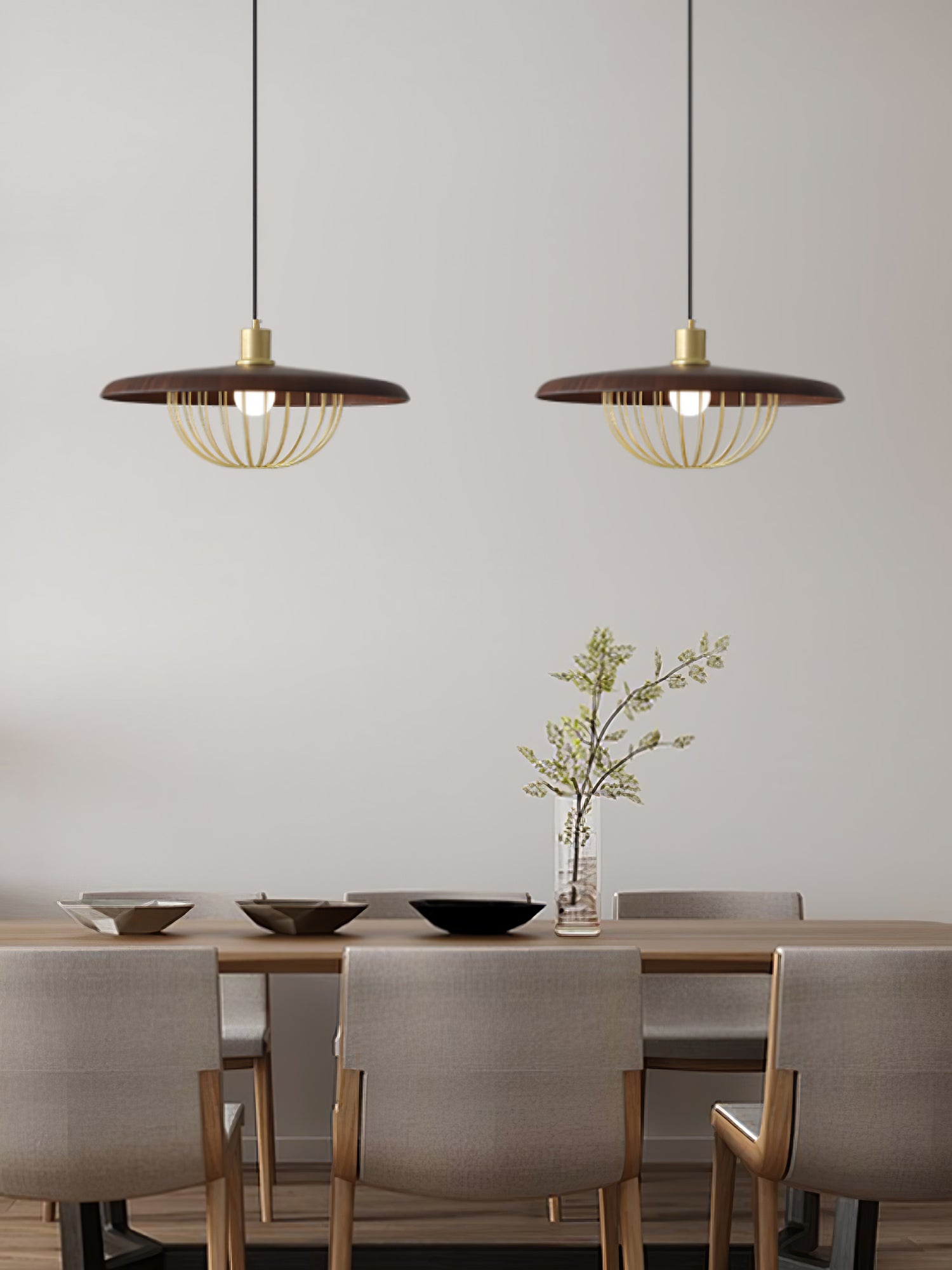 Elanora Wood Retro Vintage Pendant Lamp
