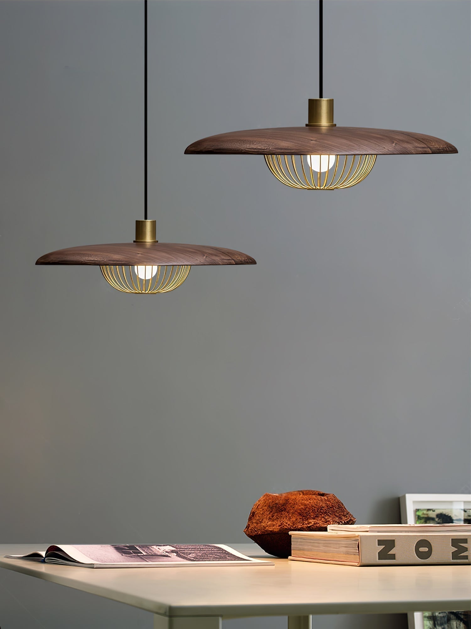 Elanora Wood Retro Vintage Pendant Lamp