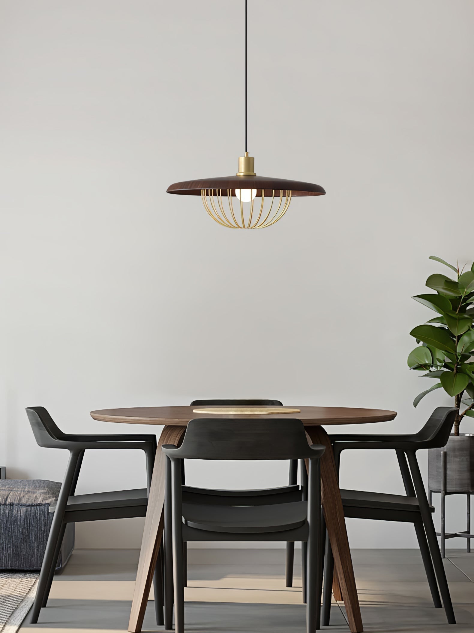Elanora Wood Retro Vintage Pendant Lamp