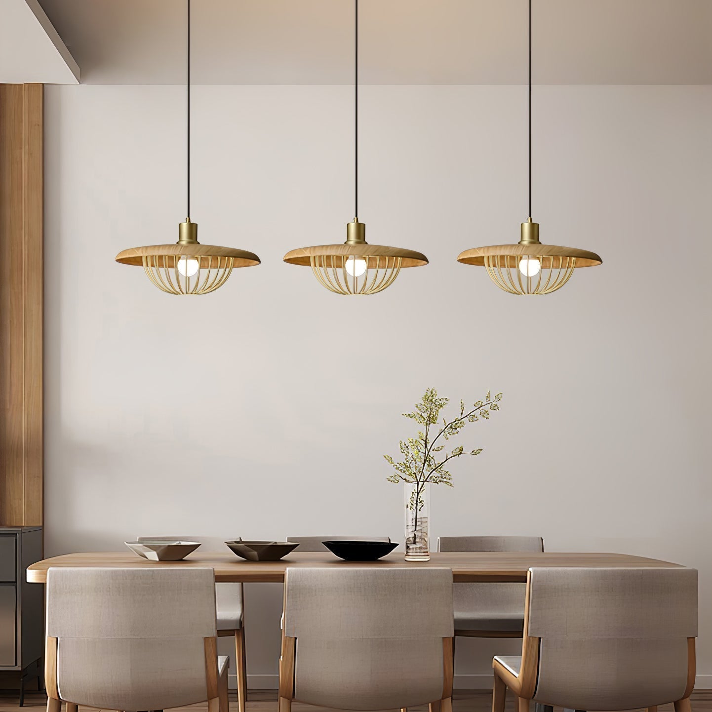 Elanora Wood Retro Vintage Pendant Lamp