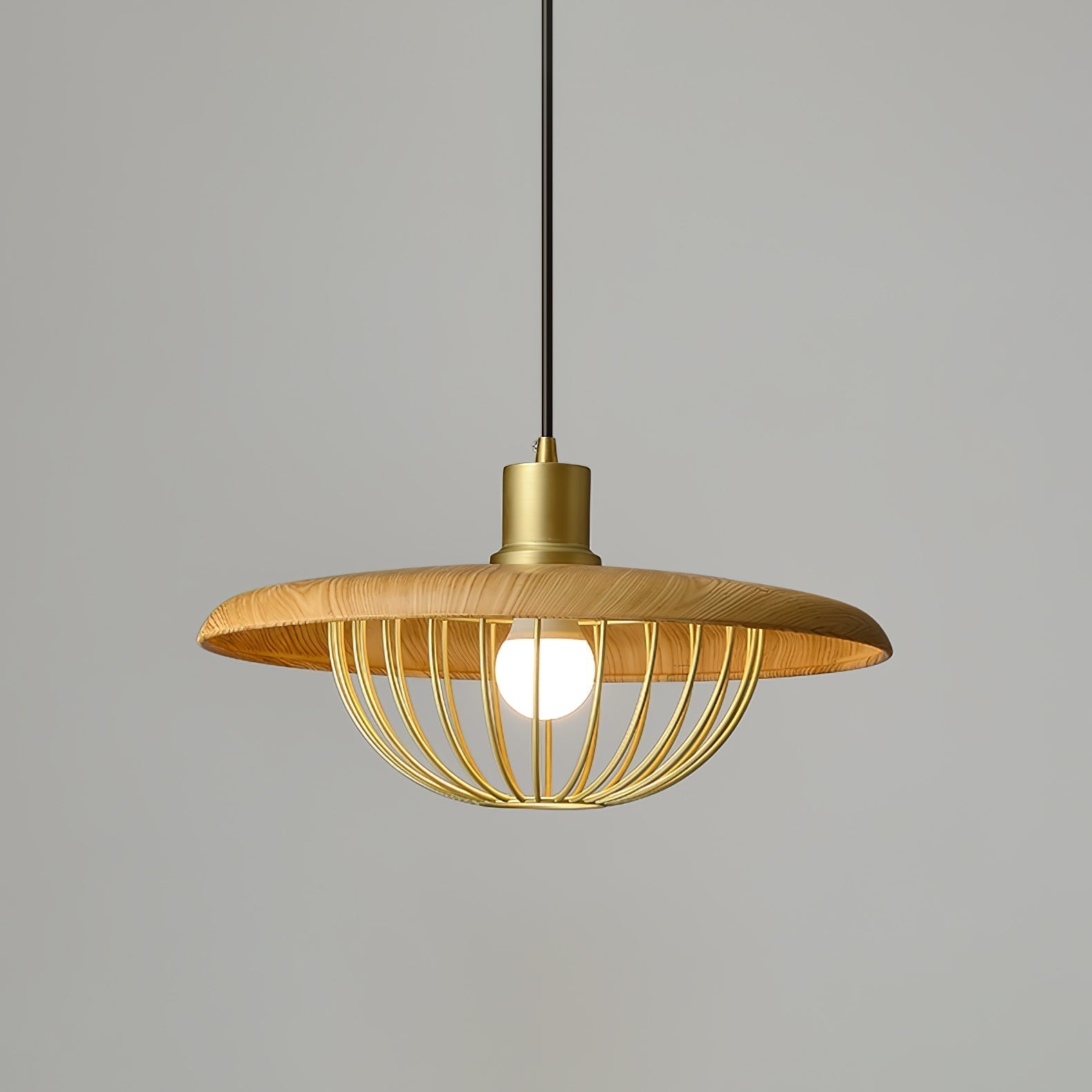 Elanora Wood Retro Vintage Pendant Lamp