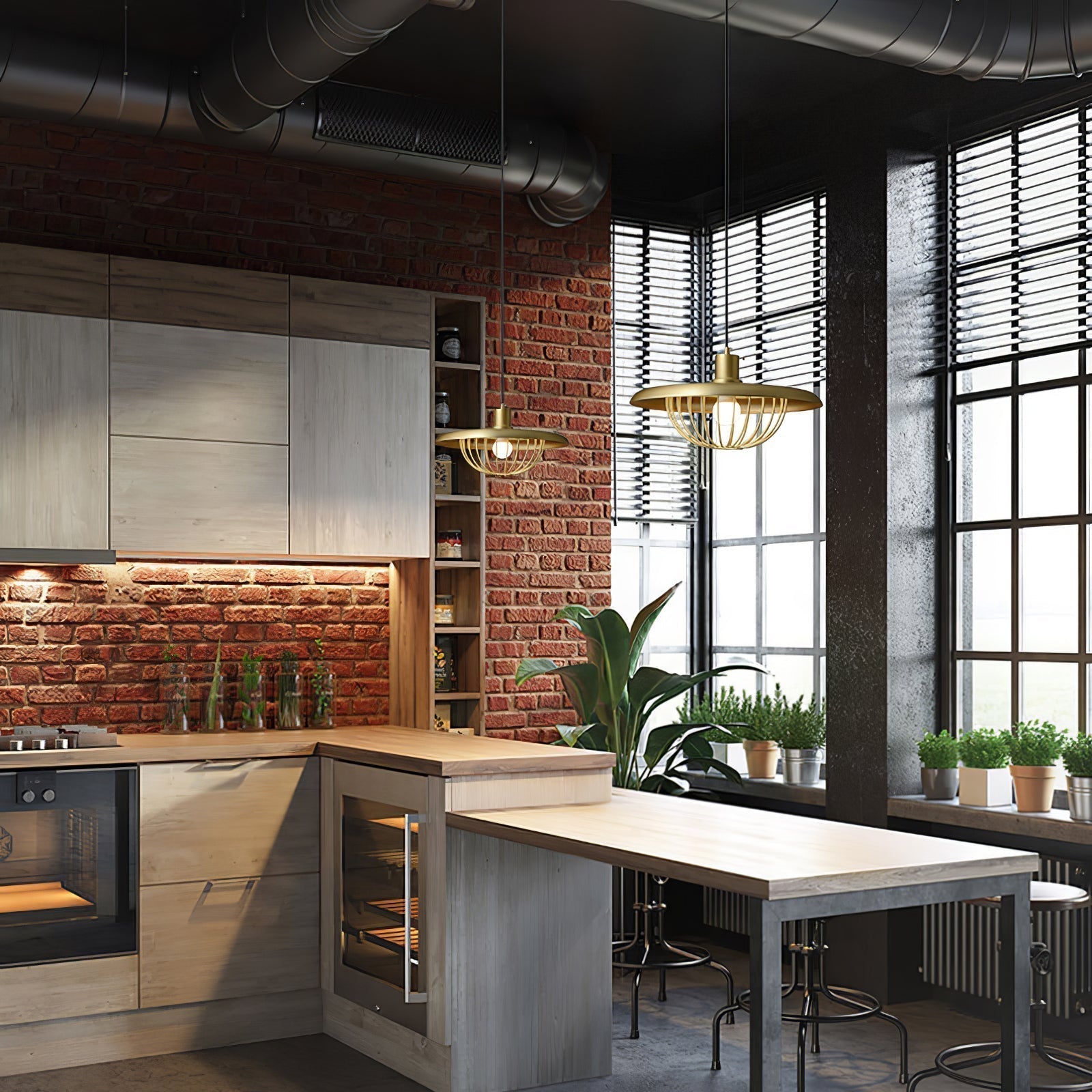 Elanora Wood Retro Vintage Pendant Lamp