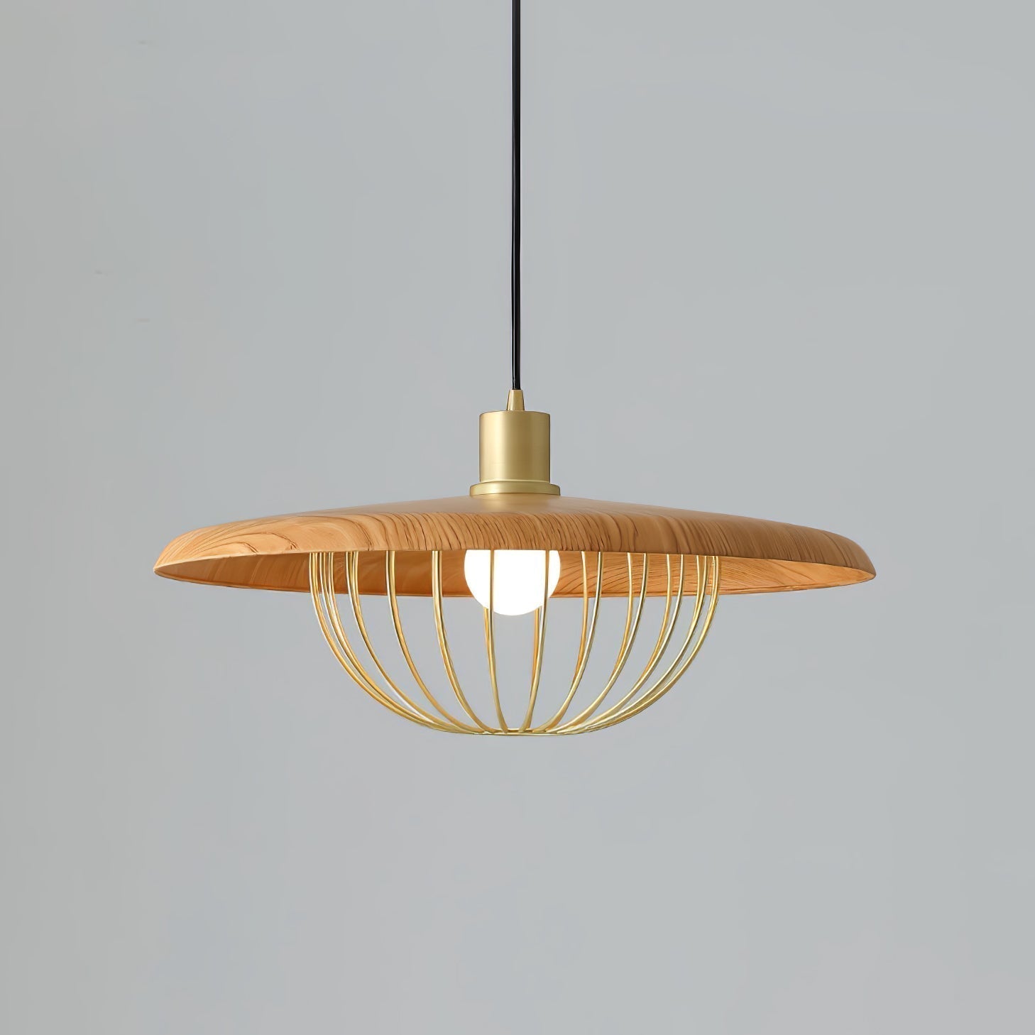 Elanora Wood Retro Vintage Pendant Lamp