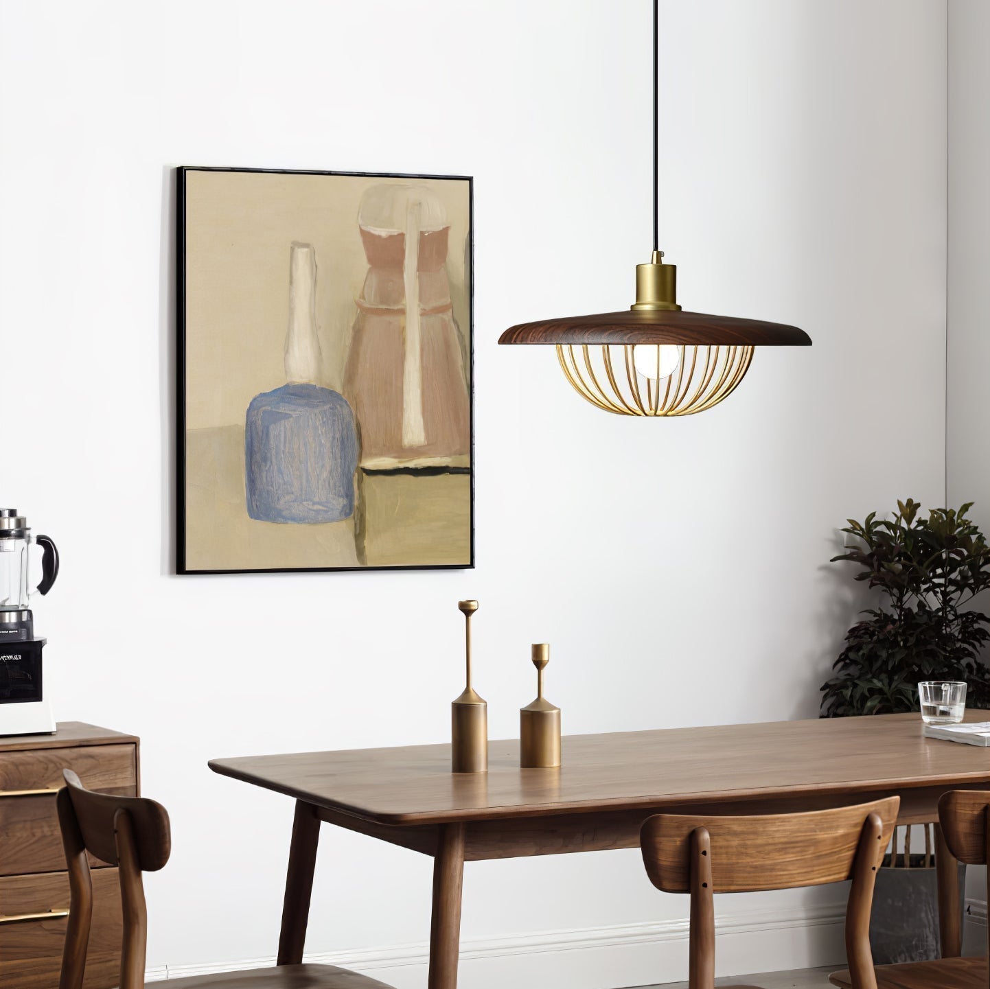 Elanora Wood Retro Vintage Pendant Lamp
