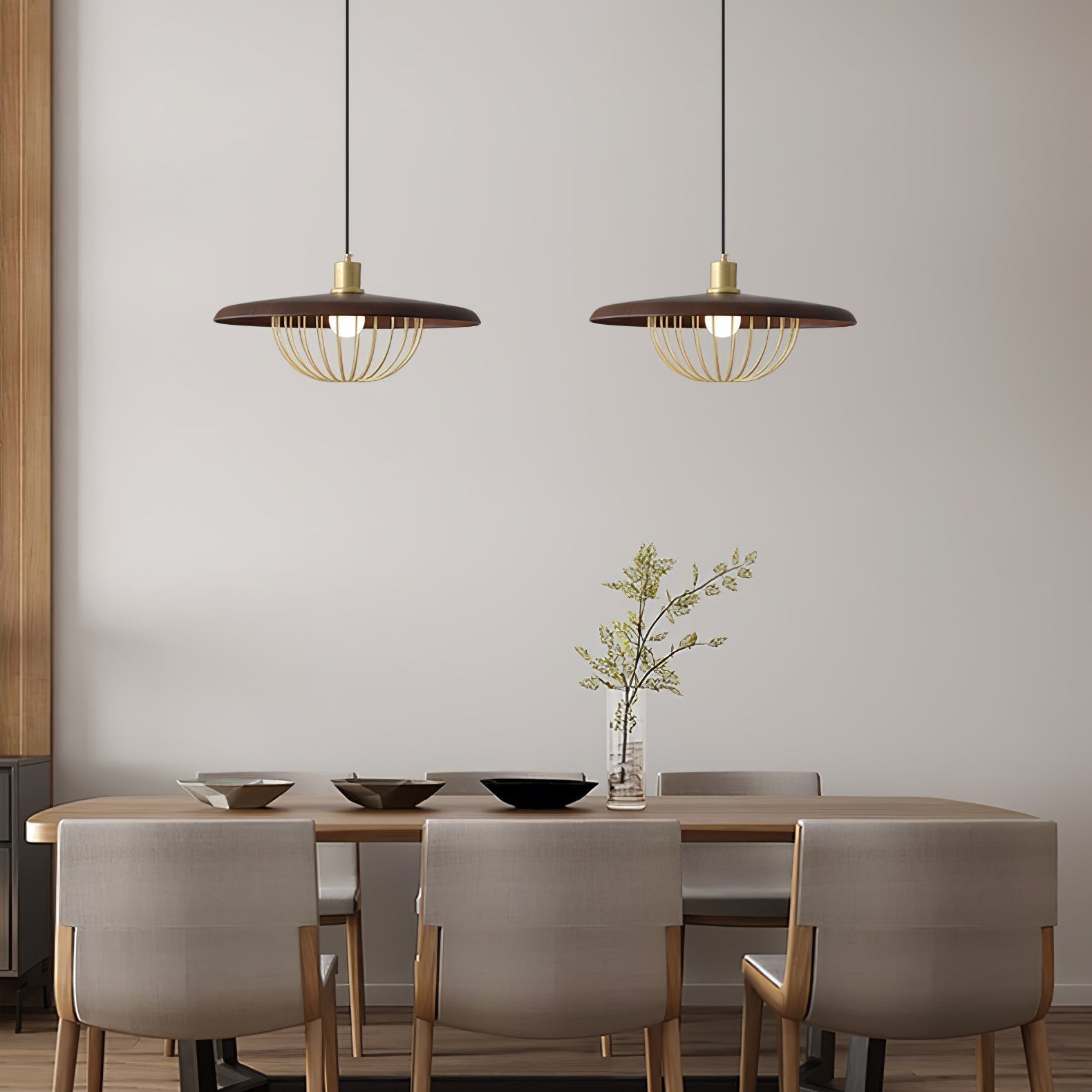 Elanora Wood Retro Vintage Pendant Lamp