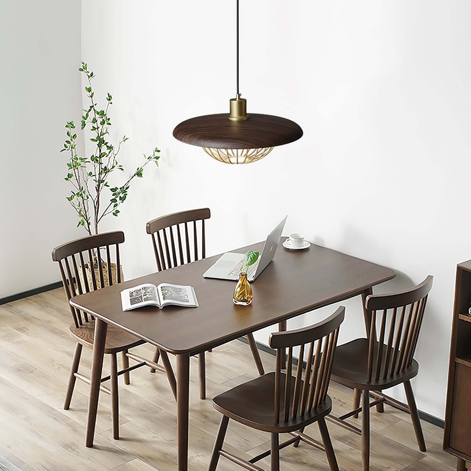 Elanora Wood Retro Vintage Pendant Lamp